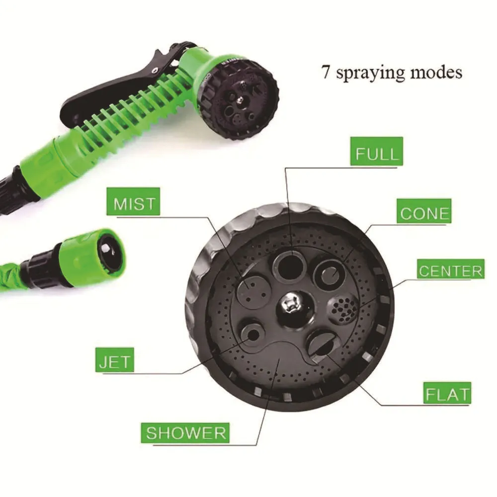 15m Anti-Kink Expandable Garden Hose | Flexible | Tangle-Free | Water Hose with Adjustable Spray Nozzle