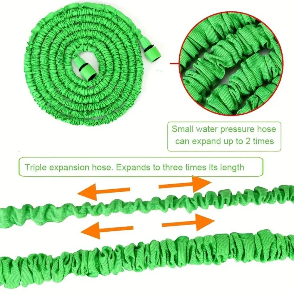15m Anti-Kink Expandable Garden Hose | Flexible | Tangle-Free | Water Hose with Adjustable Spray Nozzle