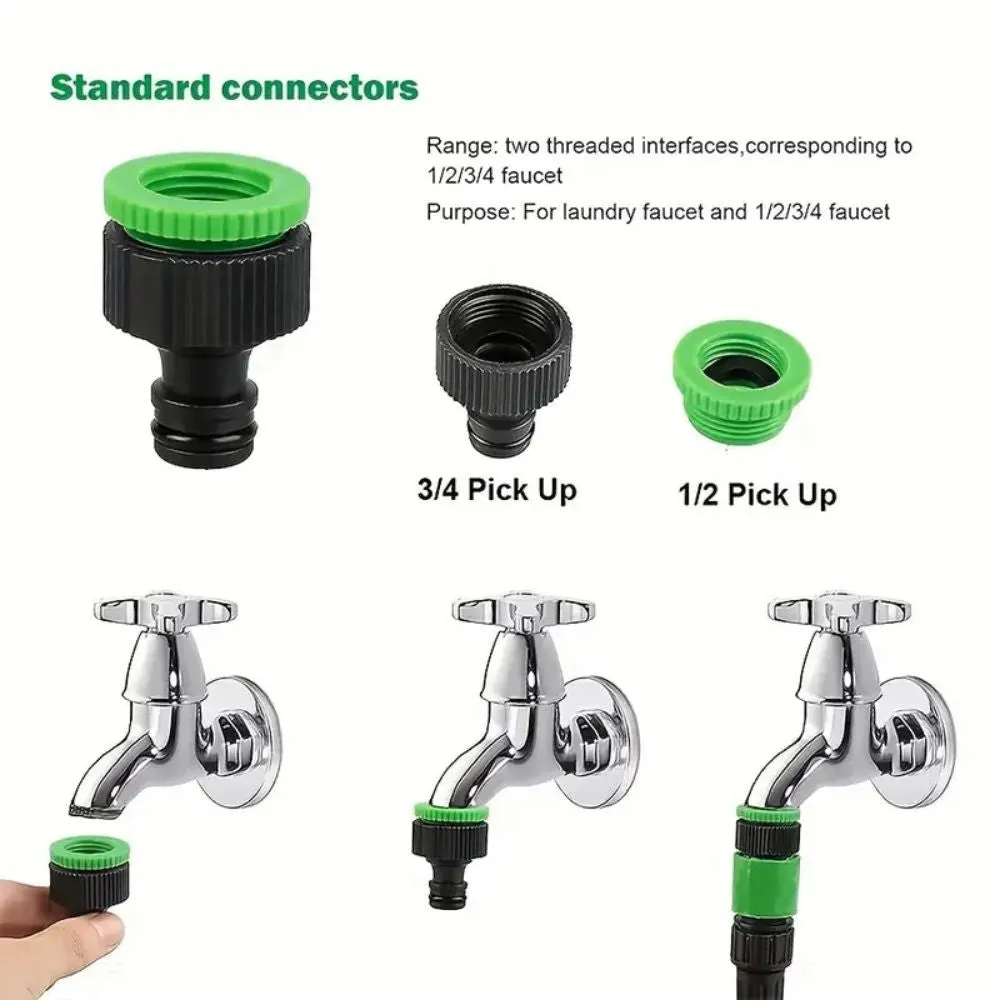 15m Anti-Kink Expandable Garden Hose | Flexible | Tangle-Free | Water Hose with Adjustable Spray Nozzle