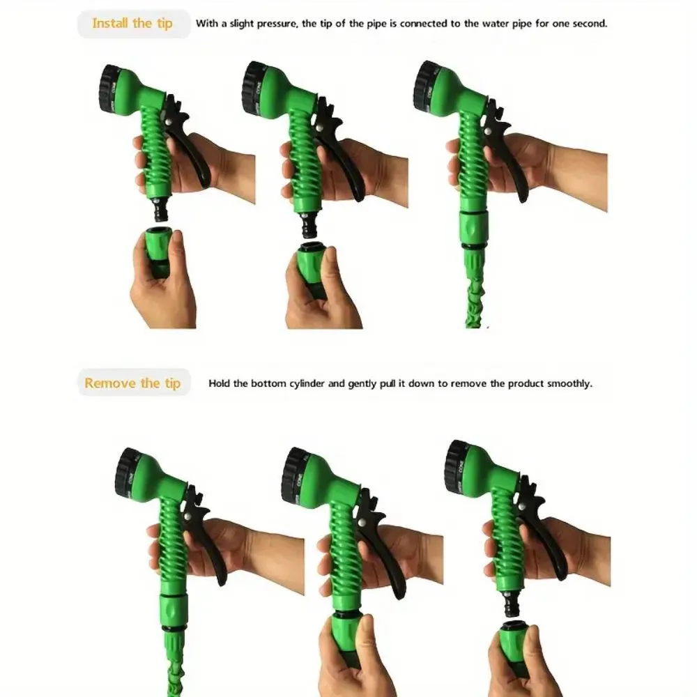 15m Anti-Kink Expandable Garden Hose | Flexible | Tangle-Free | Water Hose with Adjustable Spray Nozzle