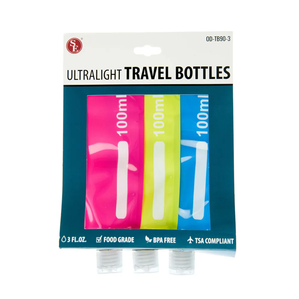 6 Foldable Water Bottle Pouch 3 OZ Bags Folding Collapsible Outdoor Sport Hot