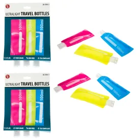 6 Foldable Water Bottle Pouch 3 OZ Bags Folding Collapsible Outdoor Sport Hot