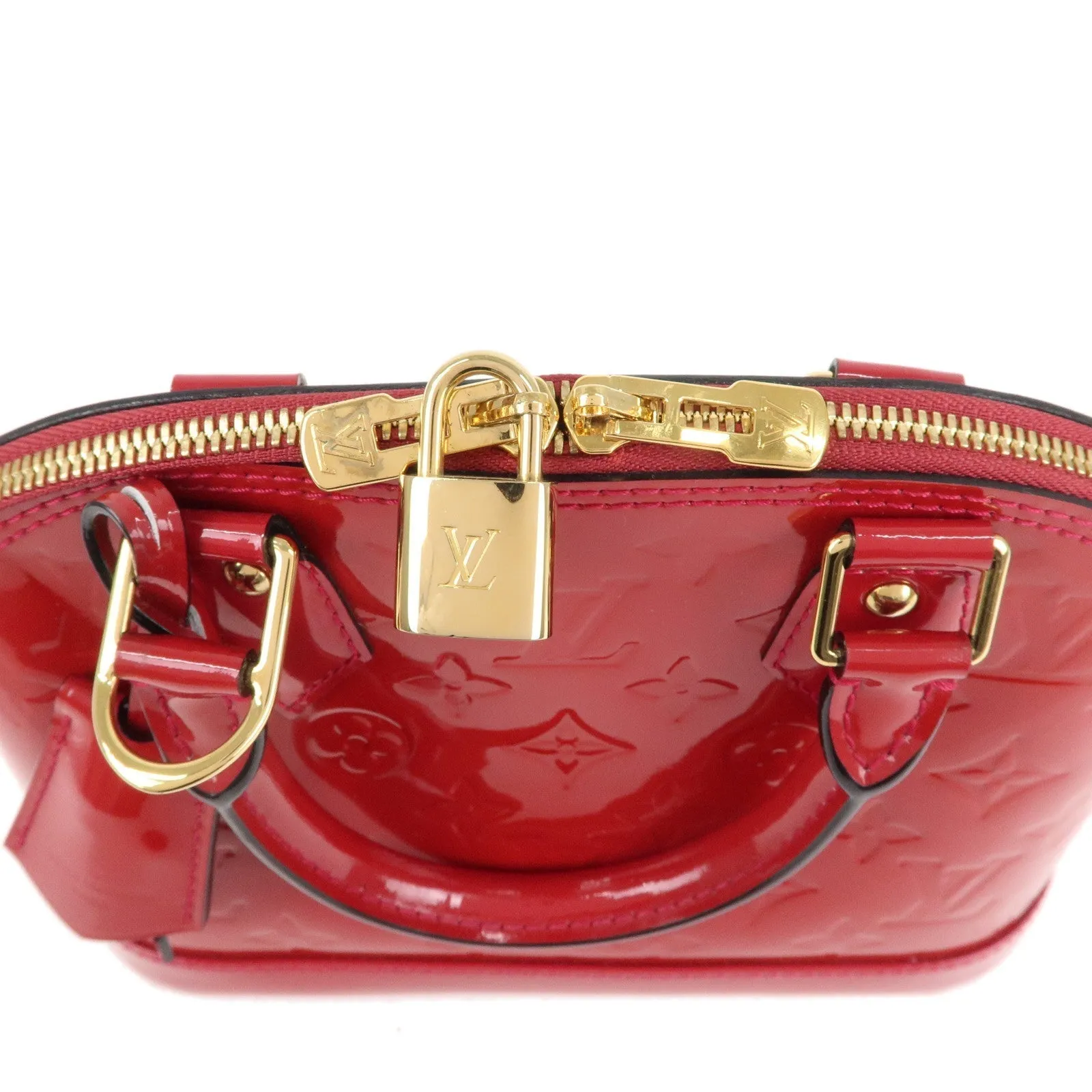 Auth Louis Vuitton Monogram Vernis Alma BB 2Way Bag Rose Indien M91771 Used F/S