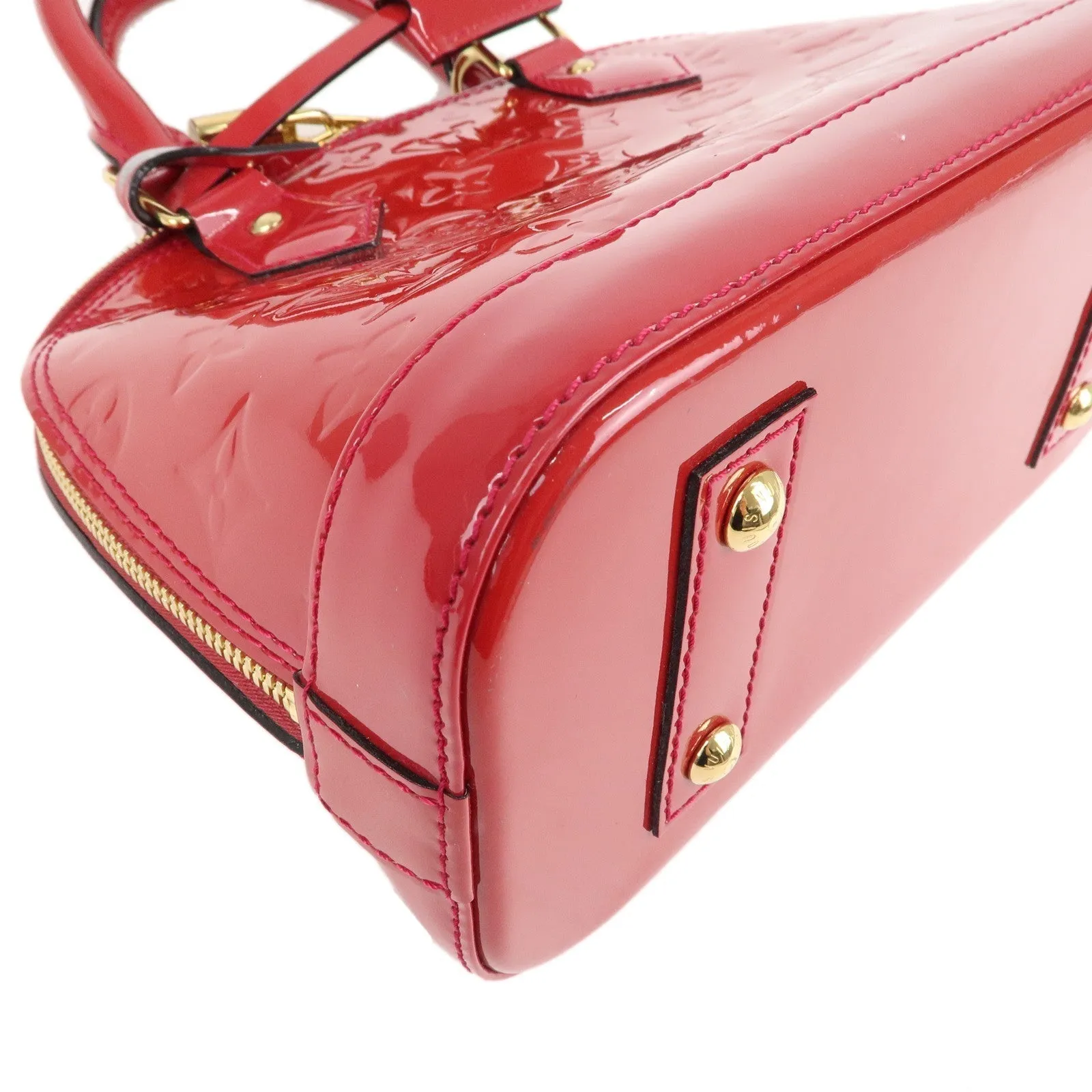 Auth Louis Vuitton Monogram Vernis Alma BB 2Way Bag Rose Indien M91771 Used F/S