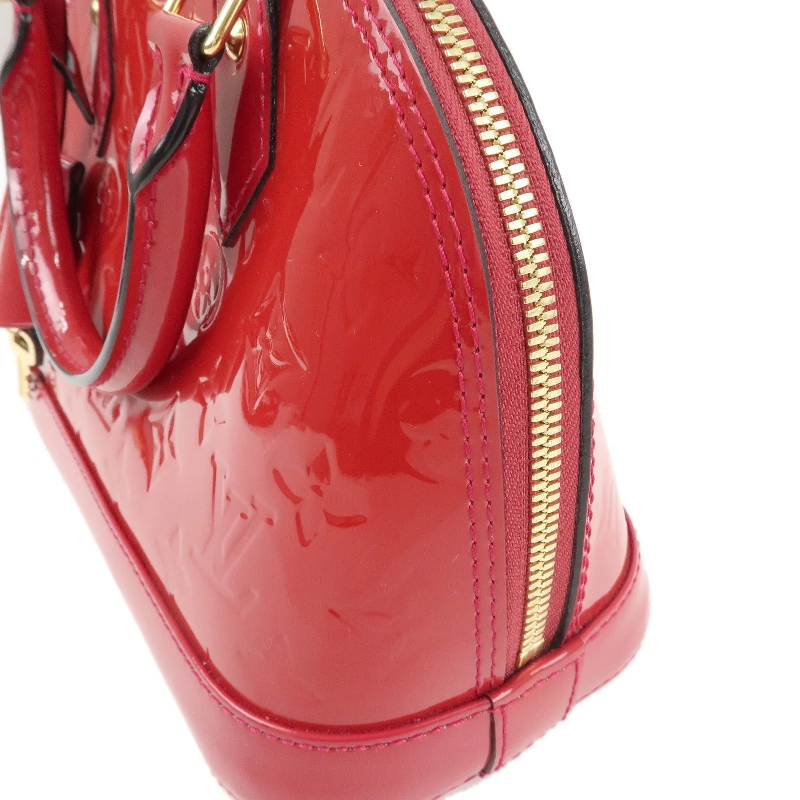 Auth Louis Vuitton Monogram Vernis Alma BB 2Way Bag Rose Indien M91771 Used F/S