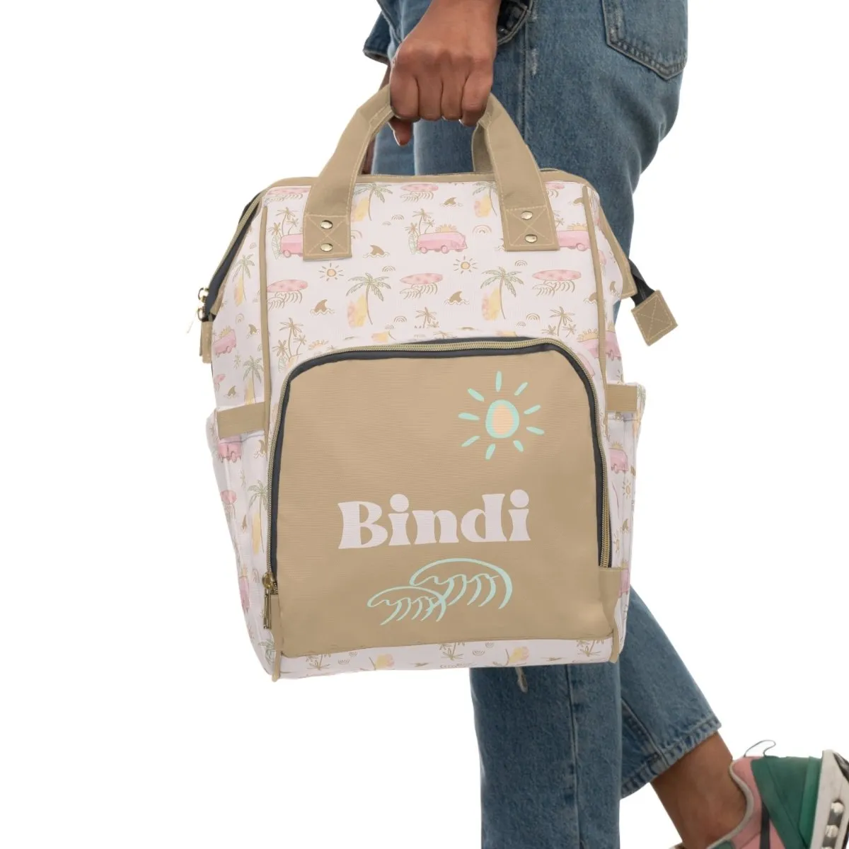 Backpack Diaper Bag | Ocean Surfer Girl