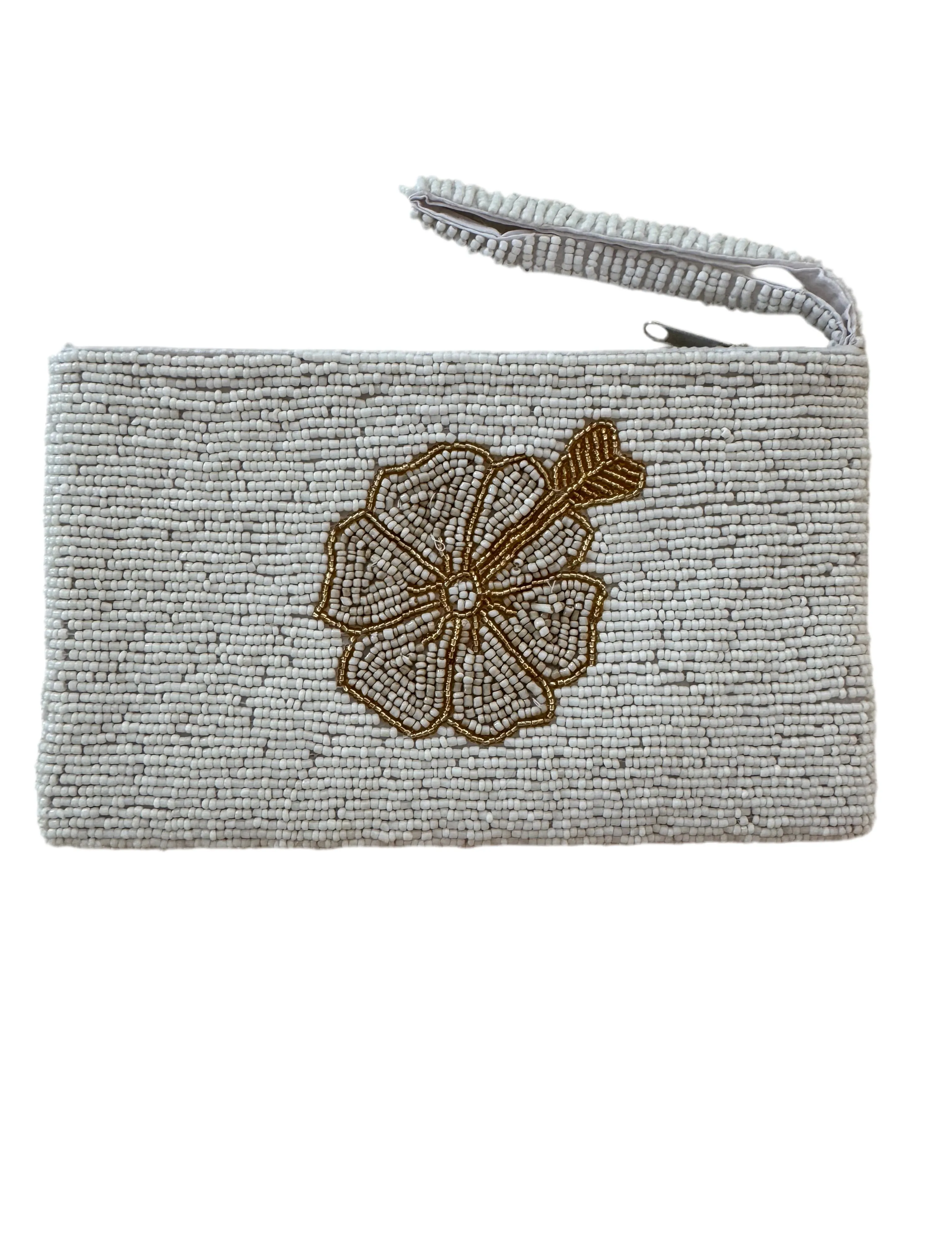 Beaded Clutch - Hibiscus