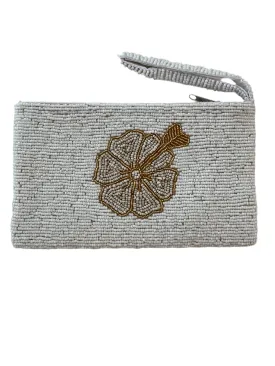 Beaded Clutch - Hibiscus