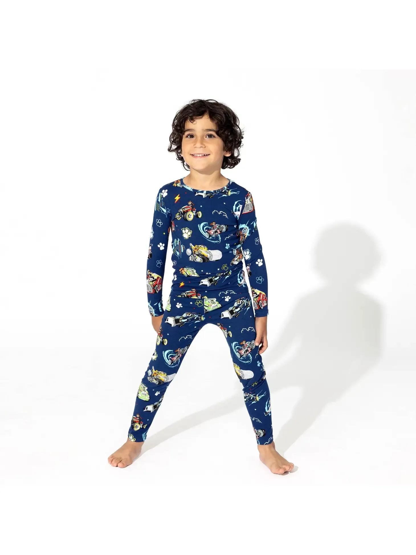 Bellabu Bear x PAW Patrol: The Mighty Movie - Mighty Vehicles Kids Bamboo Pajamas
