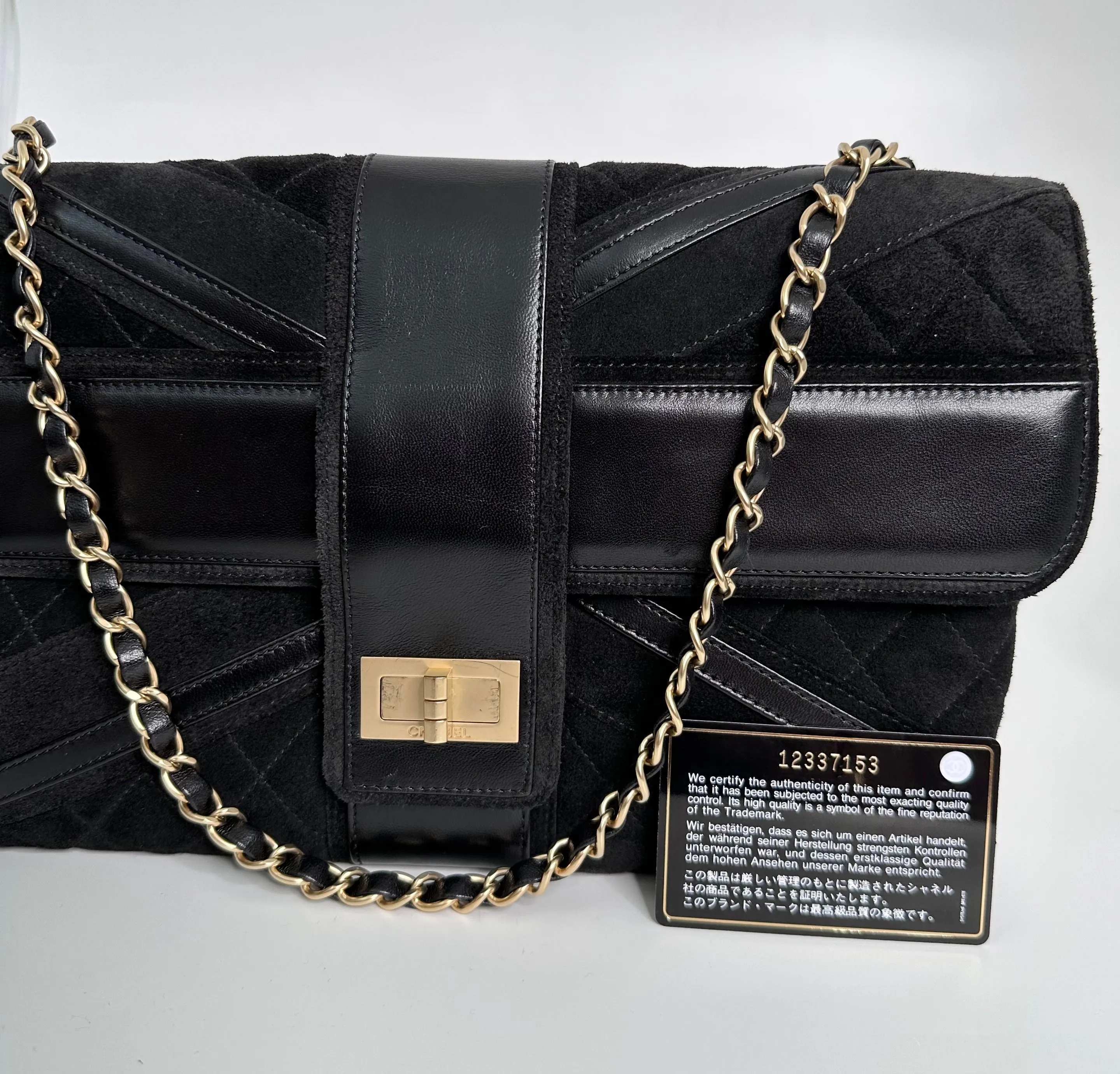Black Union Jack Reissue Flap Bag