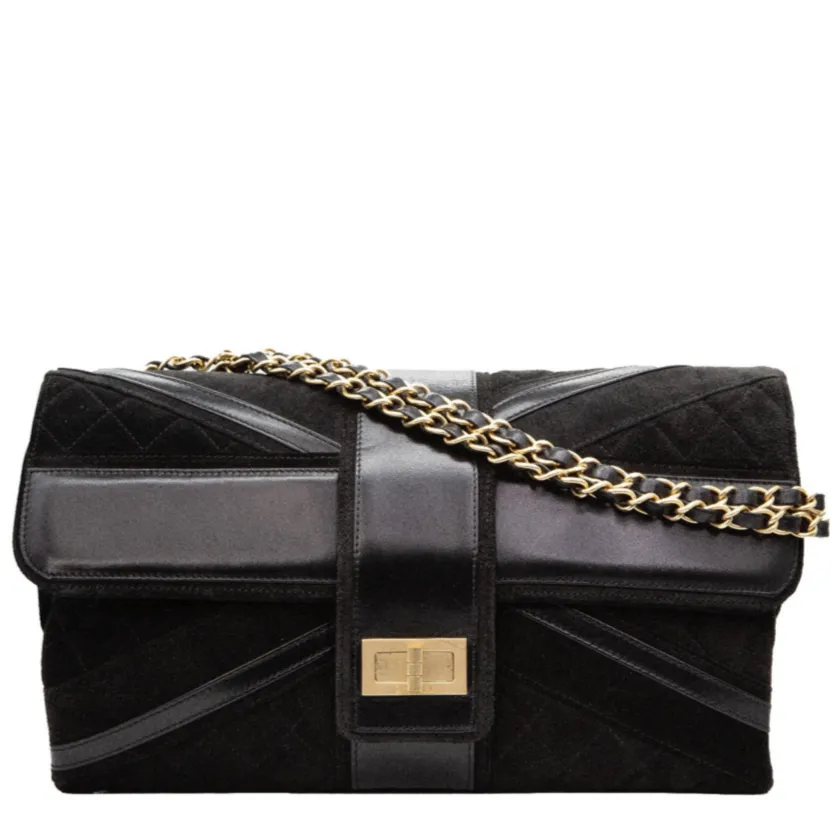 Black Union Jack Reissue Flap Bag