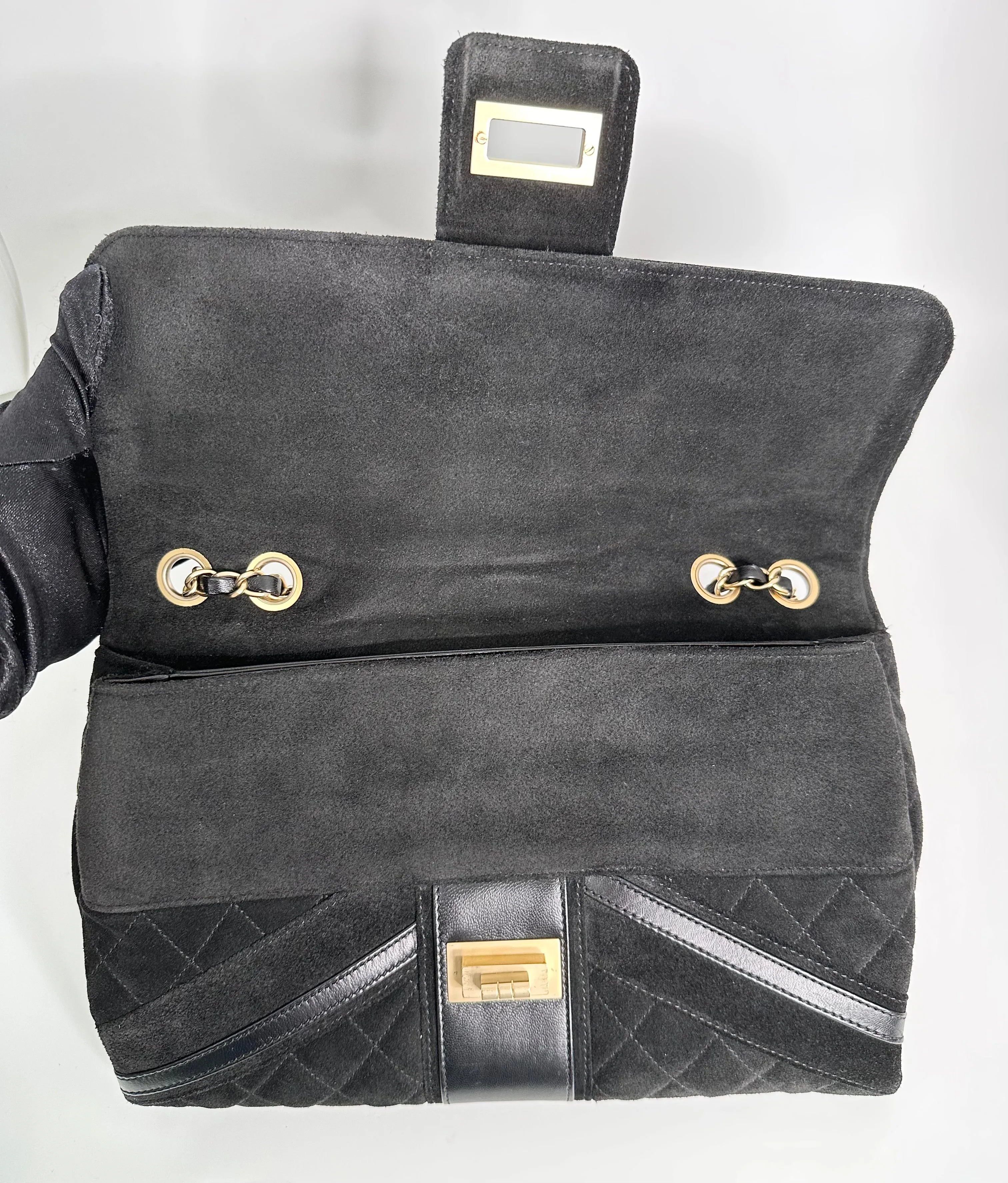 Black Union Jack Reissue Flap Bag