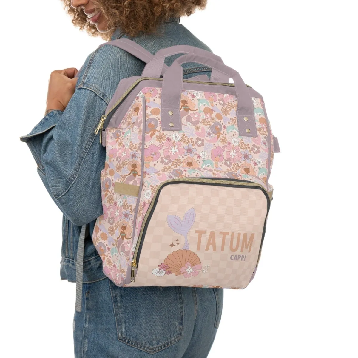 Boho Mermaids Personalized Backpack Diaper Bag