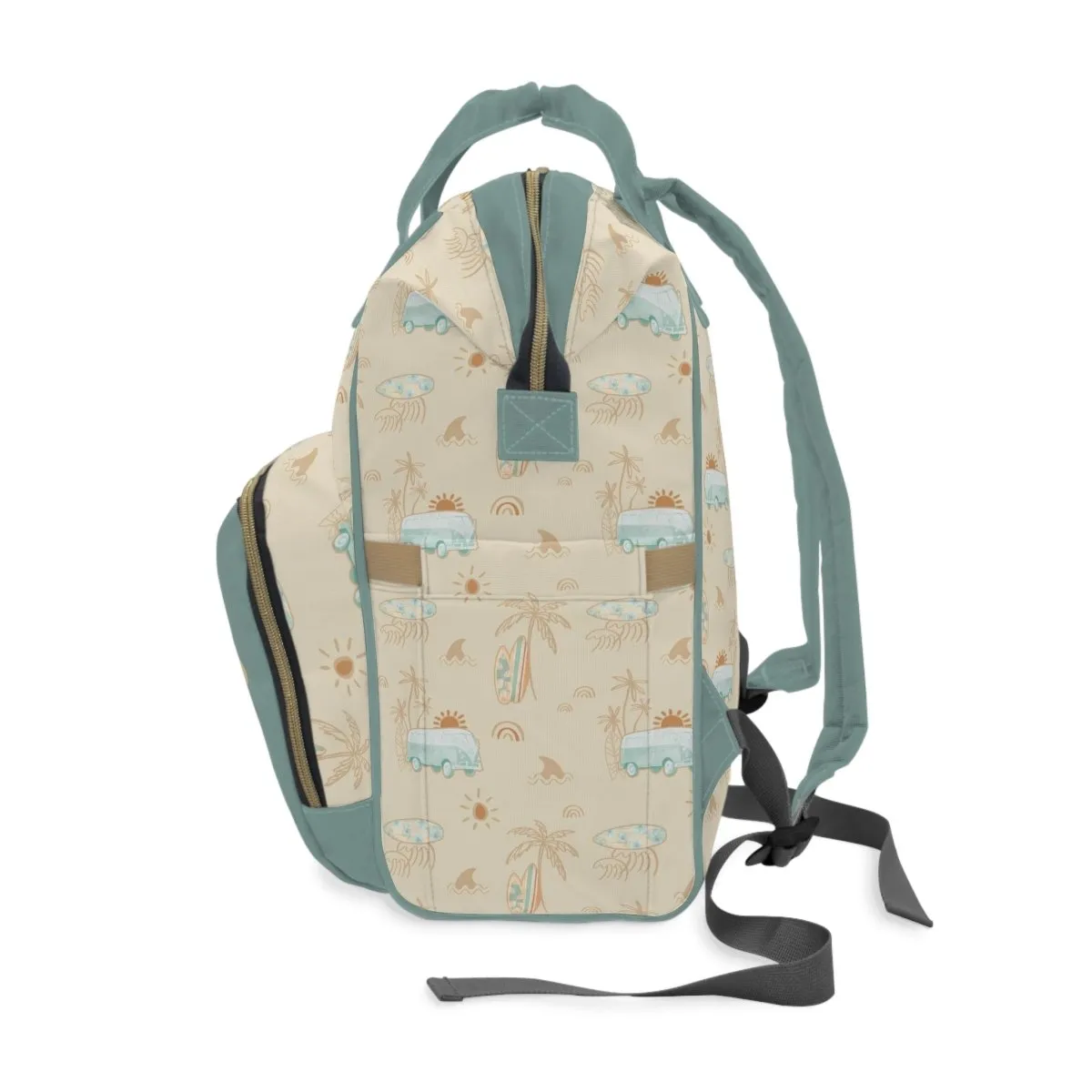 Boho Surfer Personalized Backpack Diaper Bag