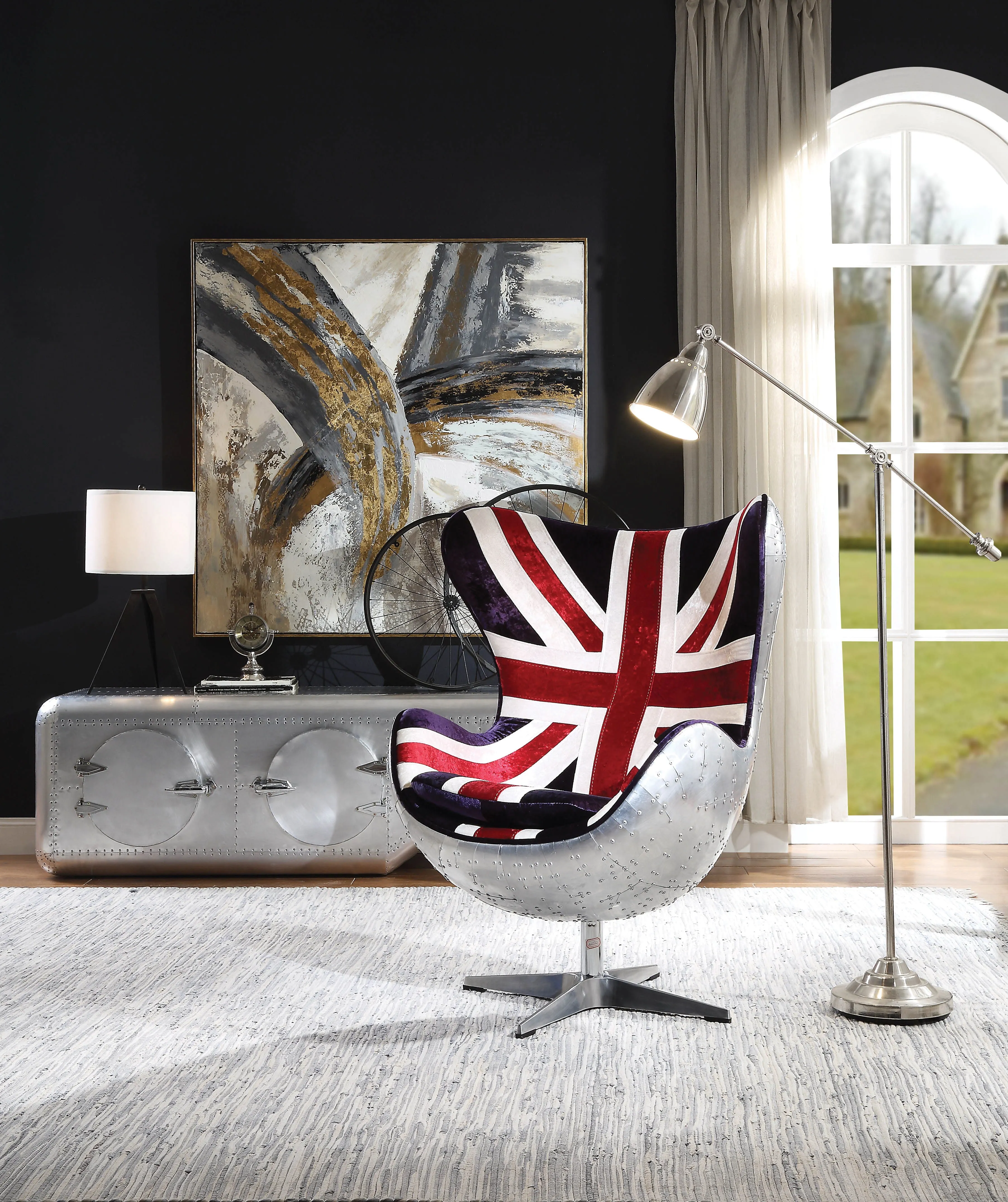 Brancaster - Pattern Accent Chair With Swivel - Multi by Couch.com