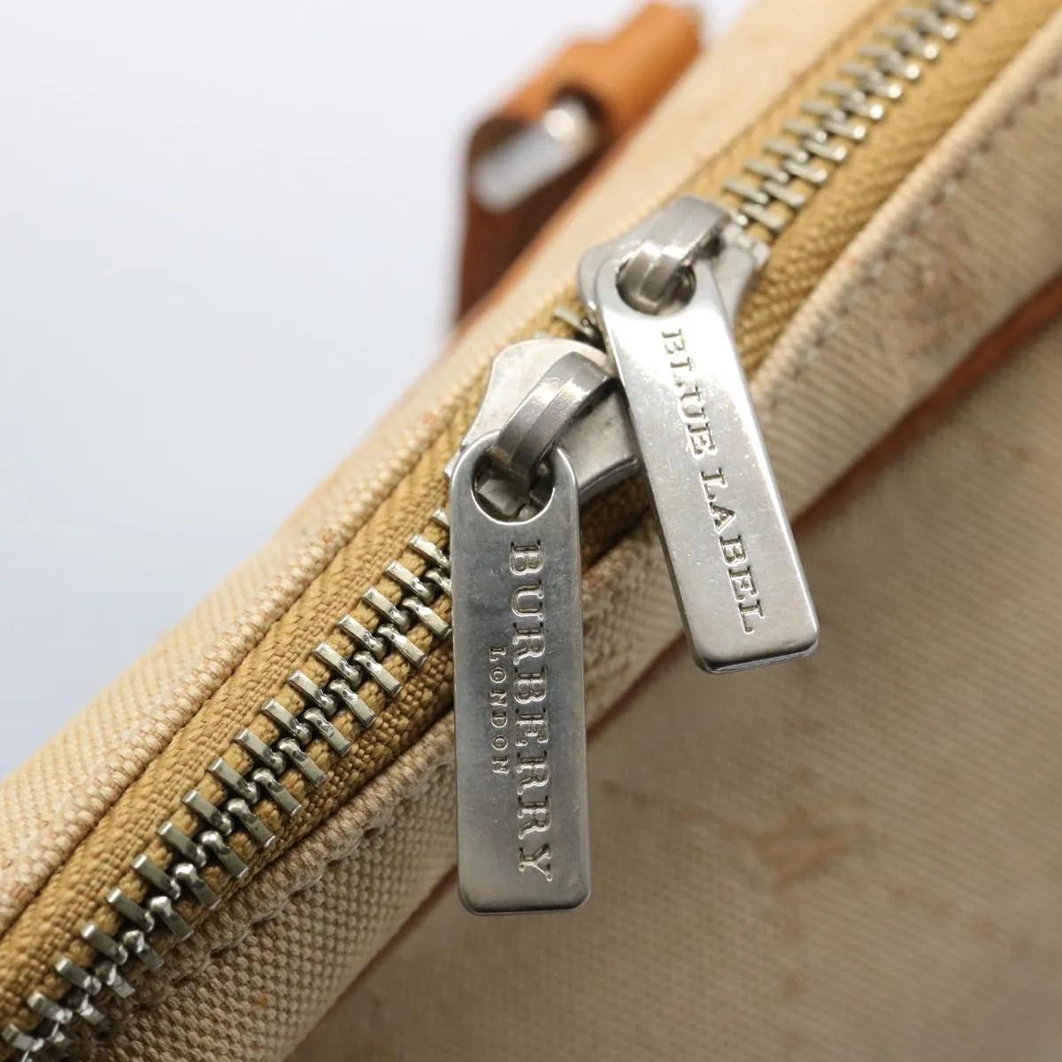 BURBERRY Blue Label Hand Bag Canvas Beige  bs10778