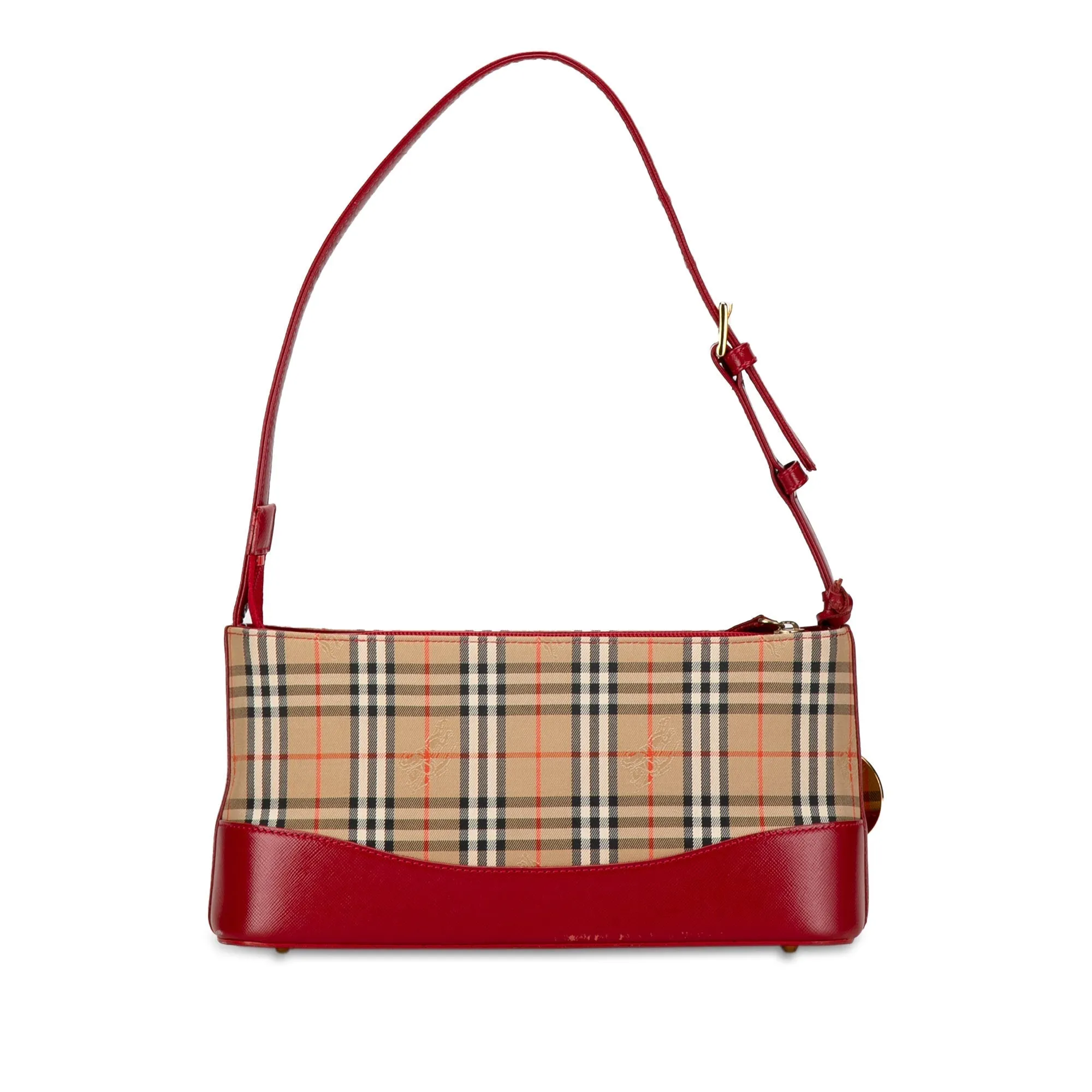 BURBERRY Haymarket Check Canvas Shoulder Bag