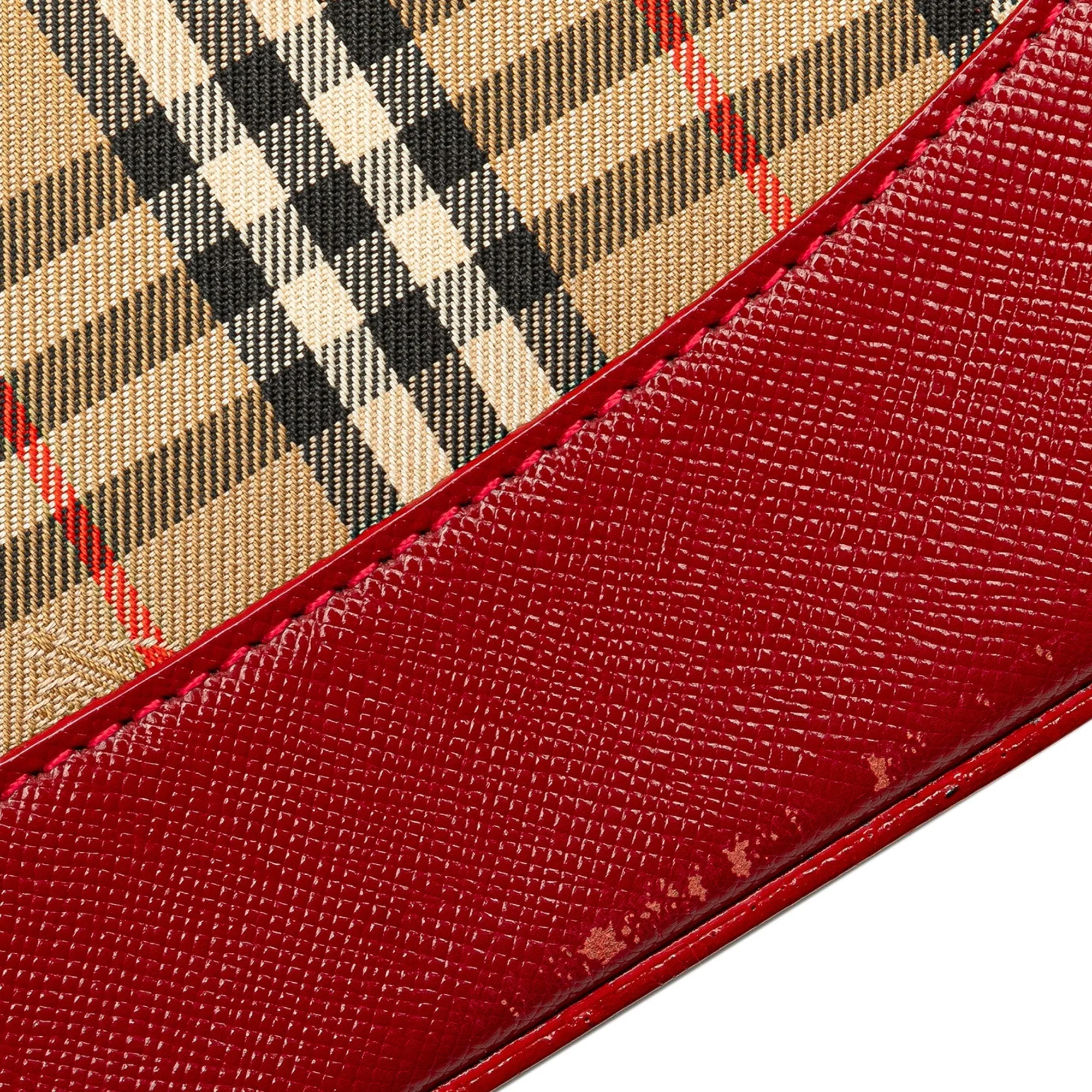 BURBERRY Haymarket Check Canvas Shoulder Bag
