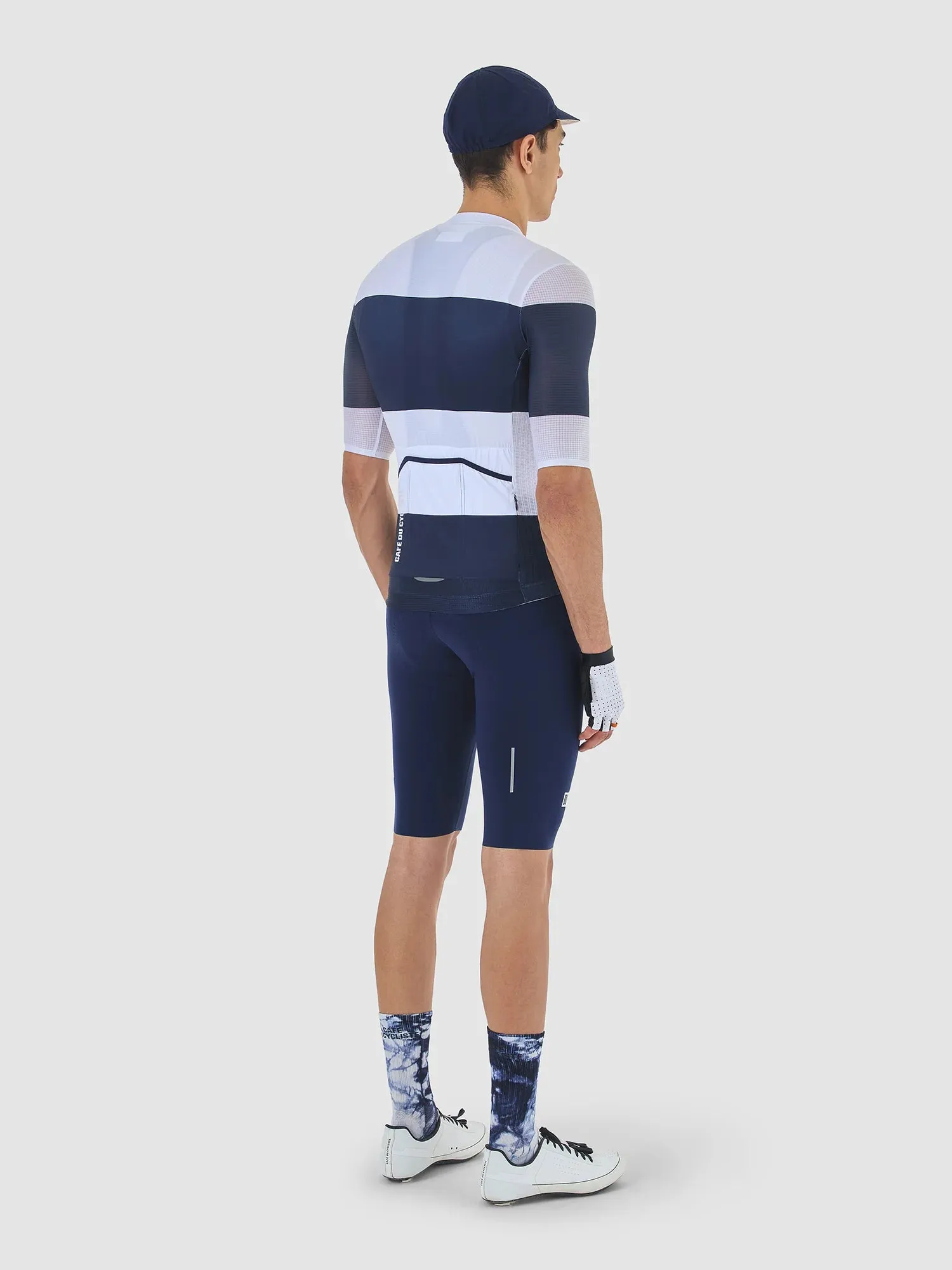 Caf du Cycliste Angeline Men's Jersey Navy/White
