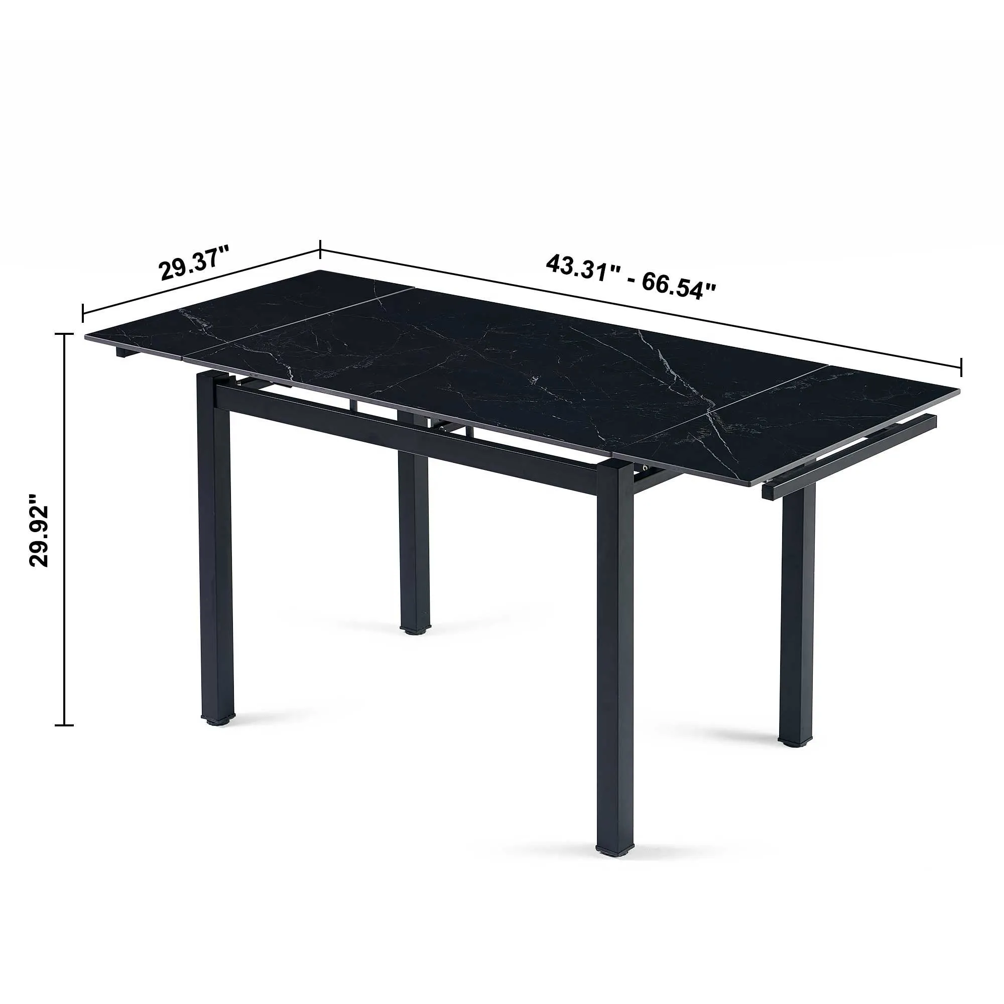 Ceramic Modern Rectangular Expandable Dining Room Table For Space-Saving Kitchen Small Space Table by Couch.com