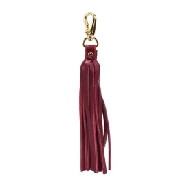 ClaudiaG Fringe Power Leather Bag Charm-Cab/Gold