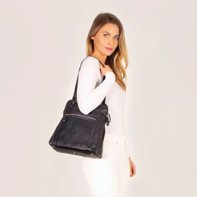 COBB & CO Poppy Leather 2 in 1 Convertible Backpack/Shoulder Bag