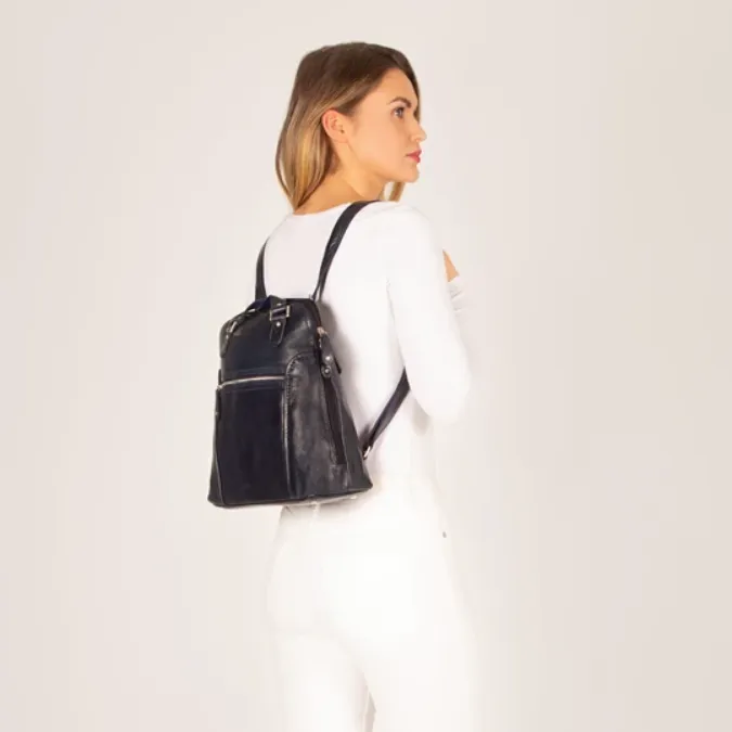COBB & CO Poppy Leather 2 in 1 Convertible Backpack/Shoulder Bag