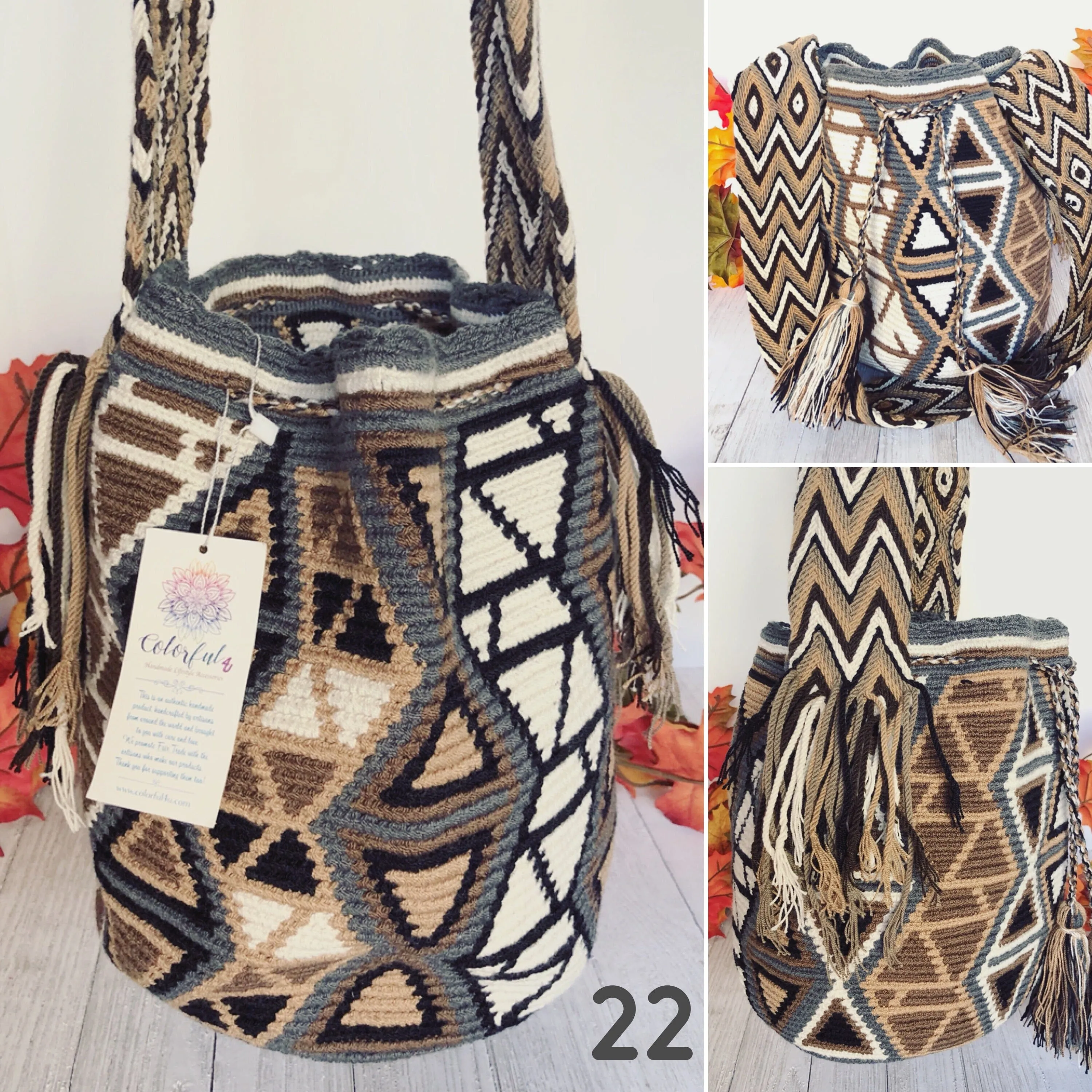 Earth Tones Crochet Bags | Fall Colors | Large