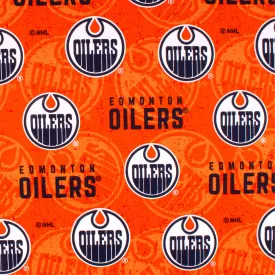 Edmonton Oilers - NHL Cotton Print - Logo - Orange