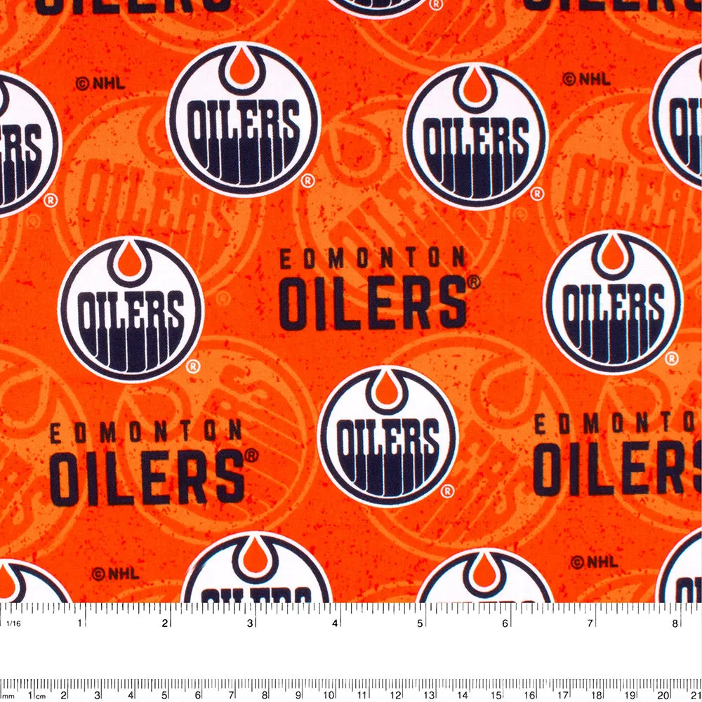 Edmonton Oilers - NHL Cotton Print - Logo - Orange