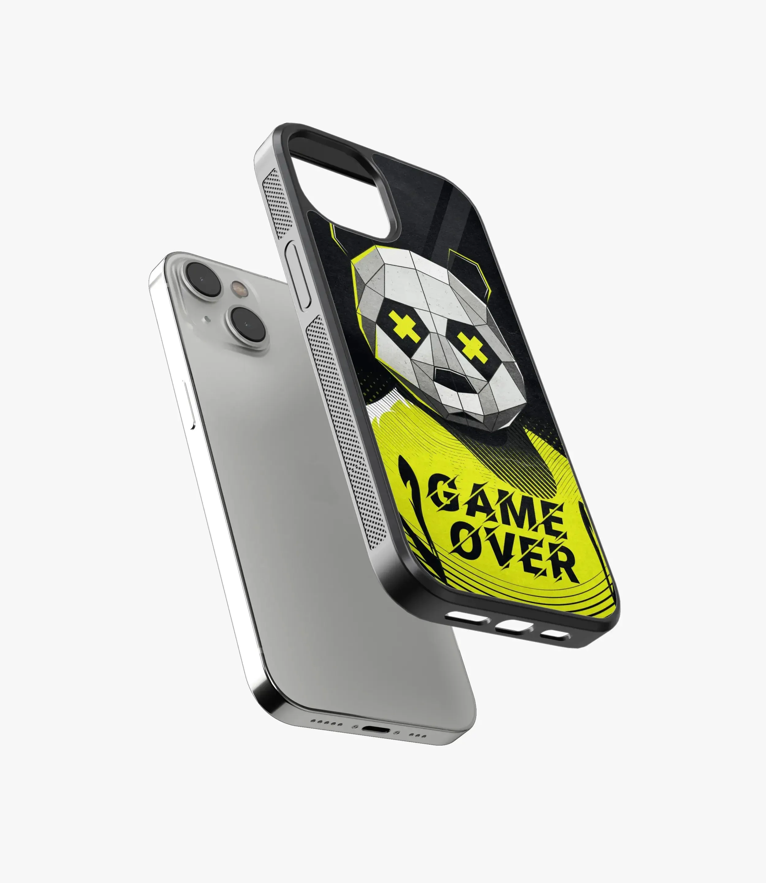 Game Over Panda Glass Case