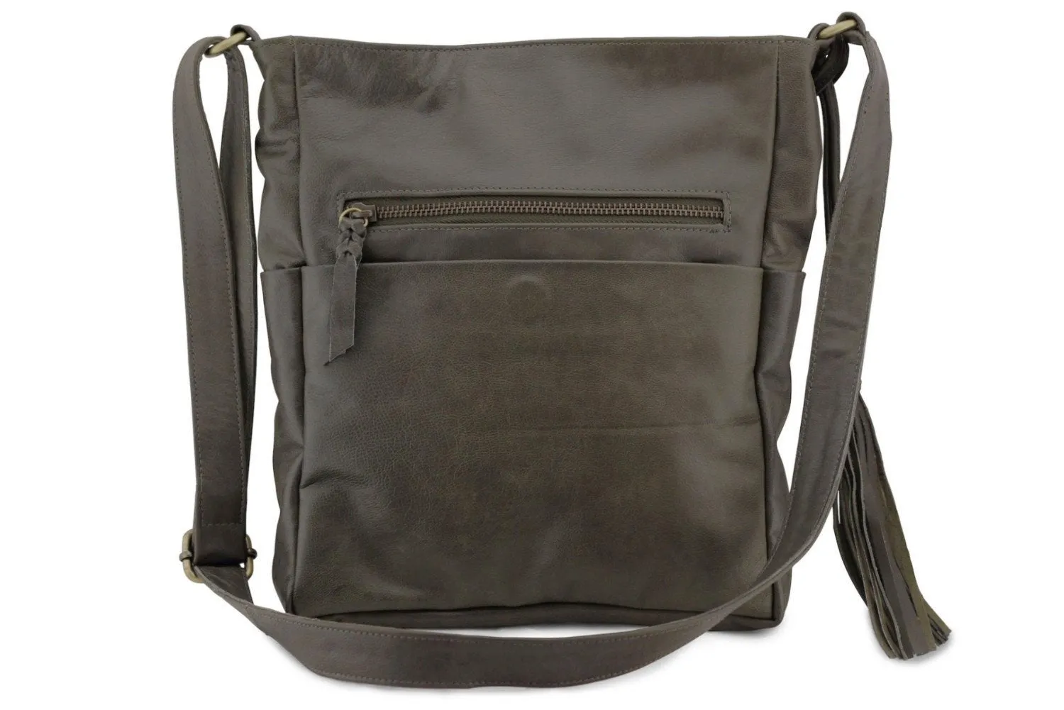 JADE LEATHER HANDBAG IN OLIVE