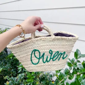 Mini Woven Name Bag, Custom
