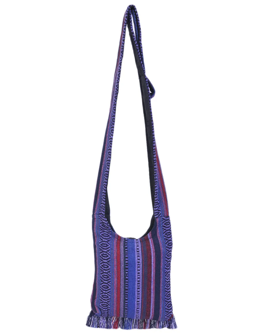 Mushroom Print Cotton Mini Hippie Bag