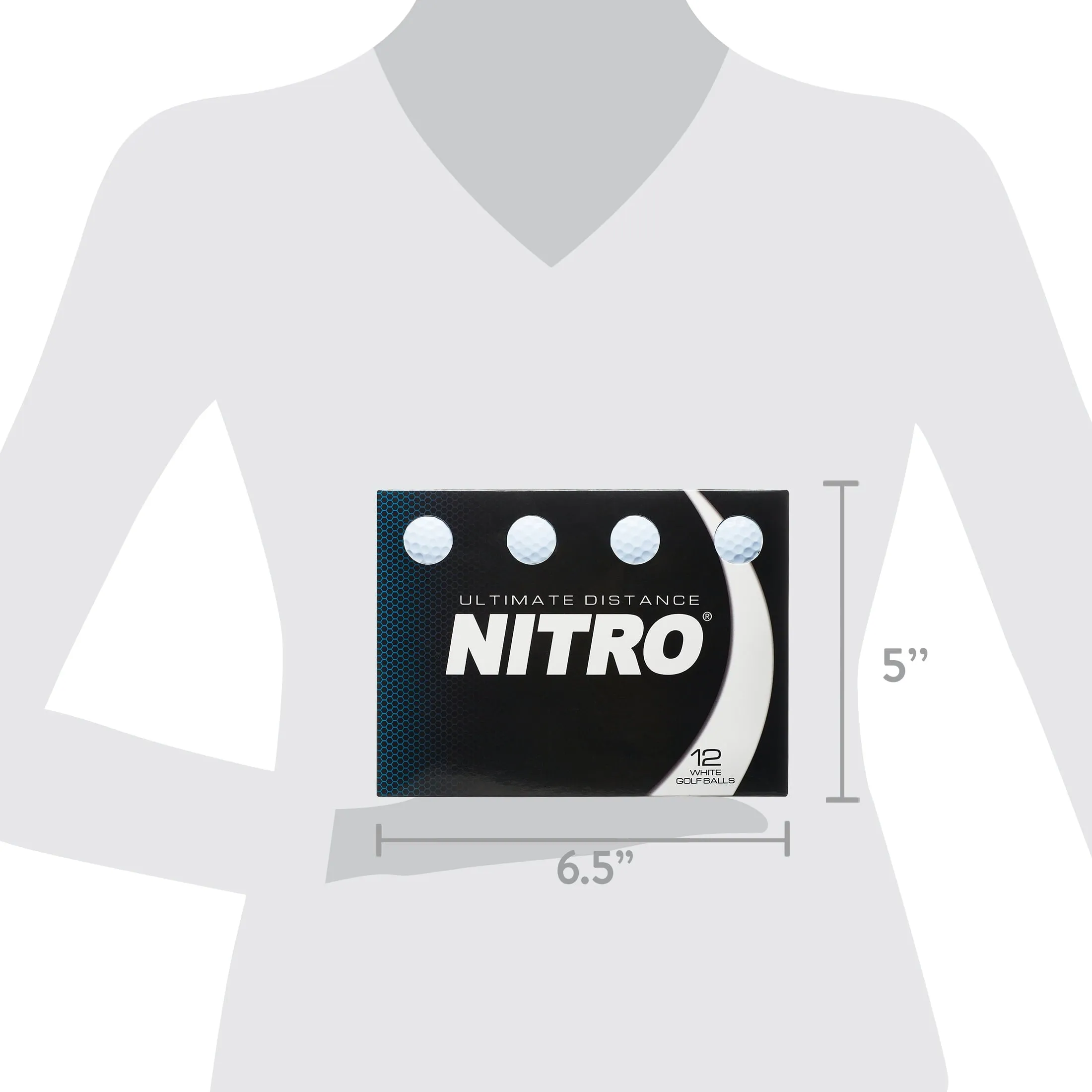 Nitro Golf Ultimate Distance Golf Balls, 12 Pack