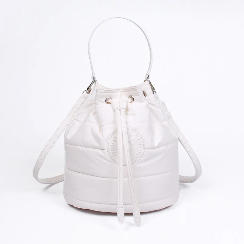Padding white shoulder bag