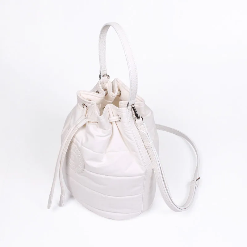 Padding white shoulder bag