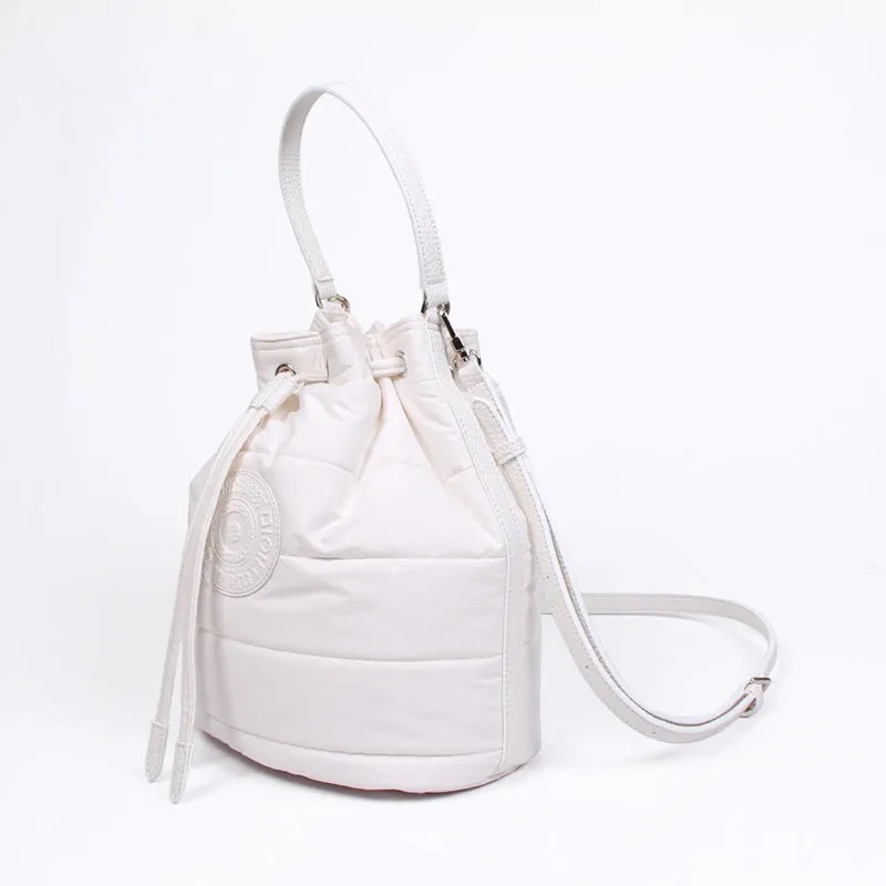 Padding white shoulder bag