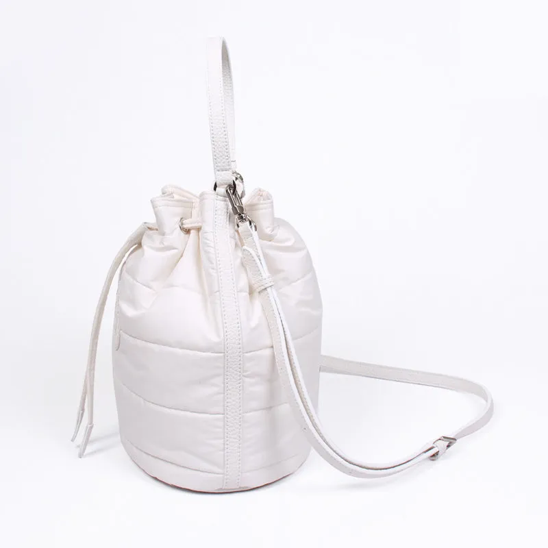 Padding white shoulder bag