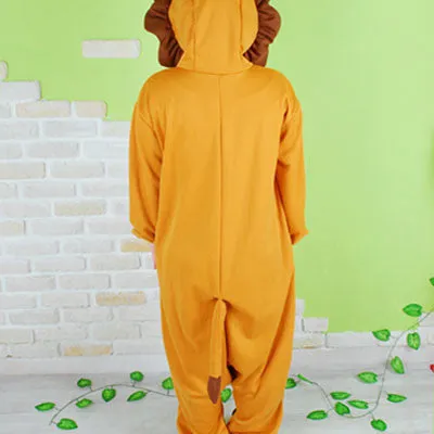 PITaPATs kids onesie animal jumpsuit costume - long sleeve brown king lion