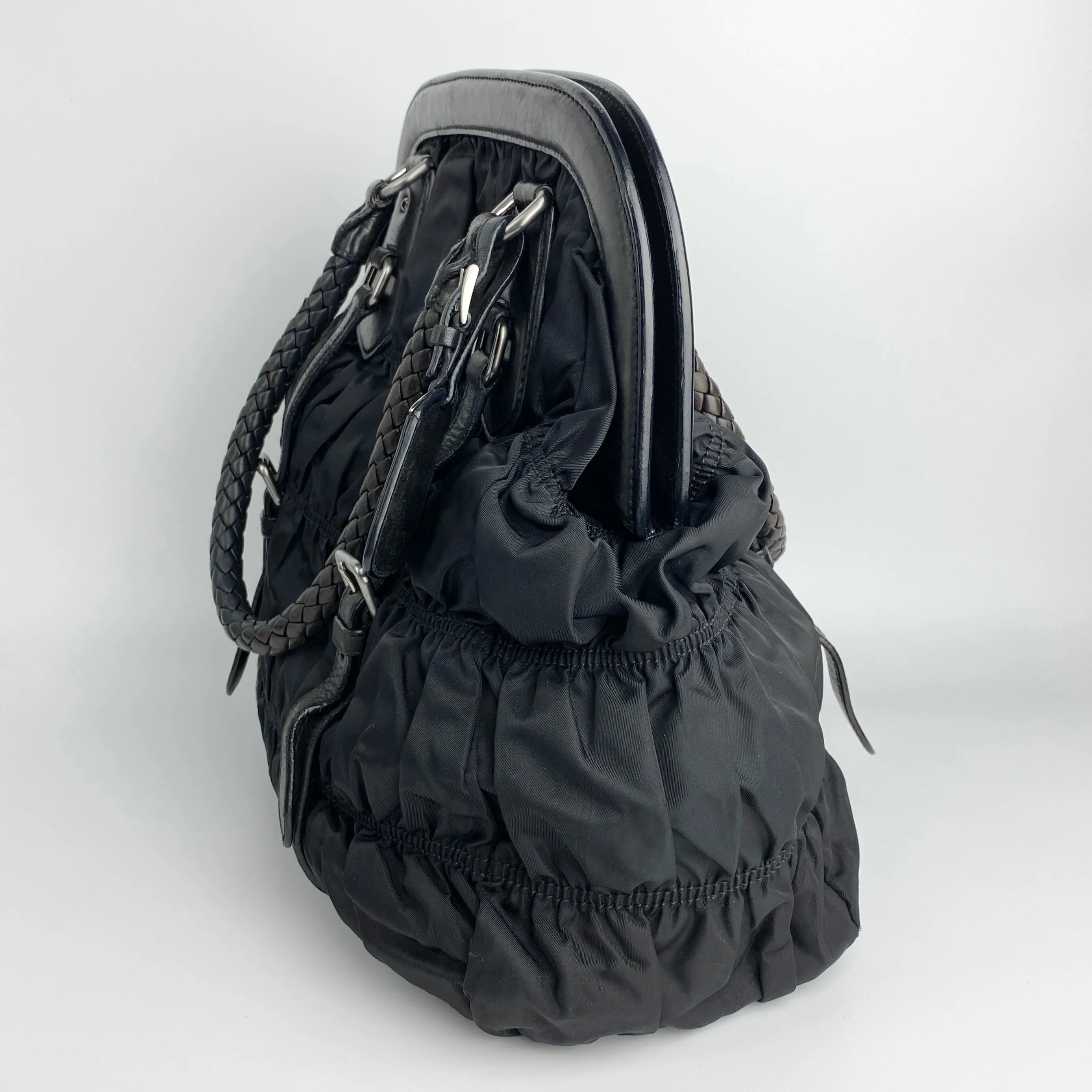 PRADA GAUFRE NYLON SHOULDER BAG