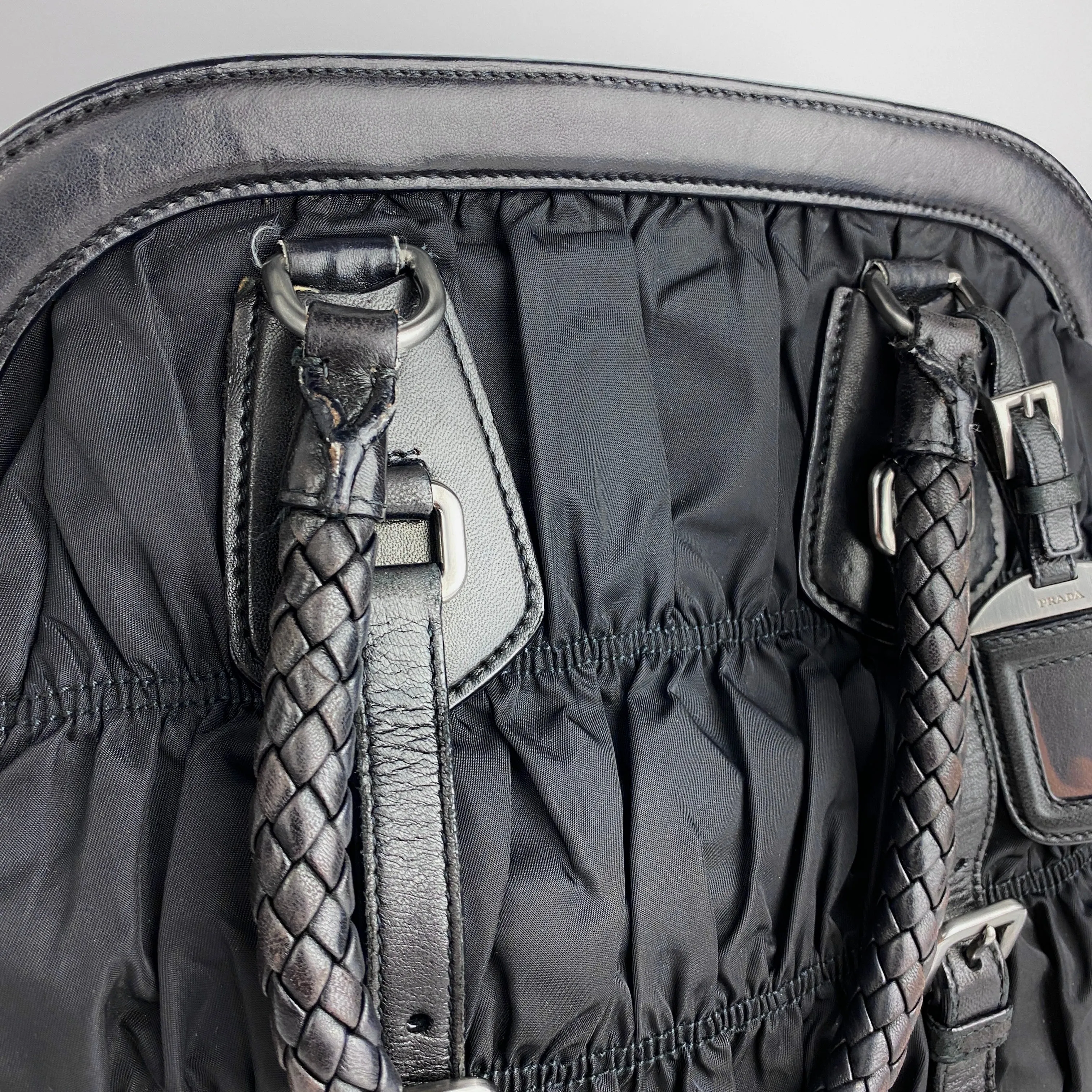 PRADA GAUFRE NYLON SHOULDER BAG