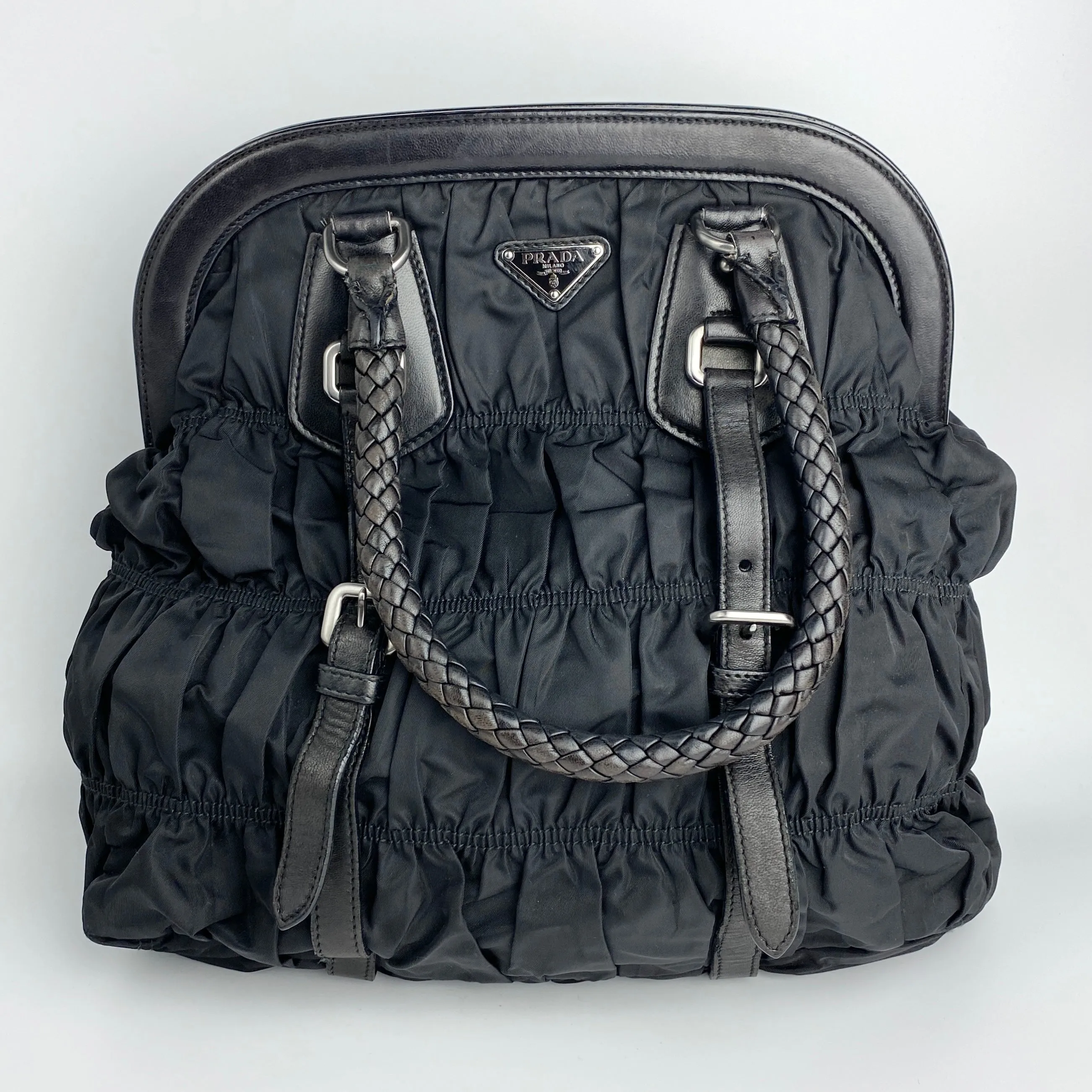 PRADA GAUFRE NYLON SHOULDER BAG