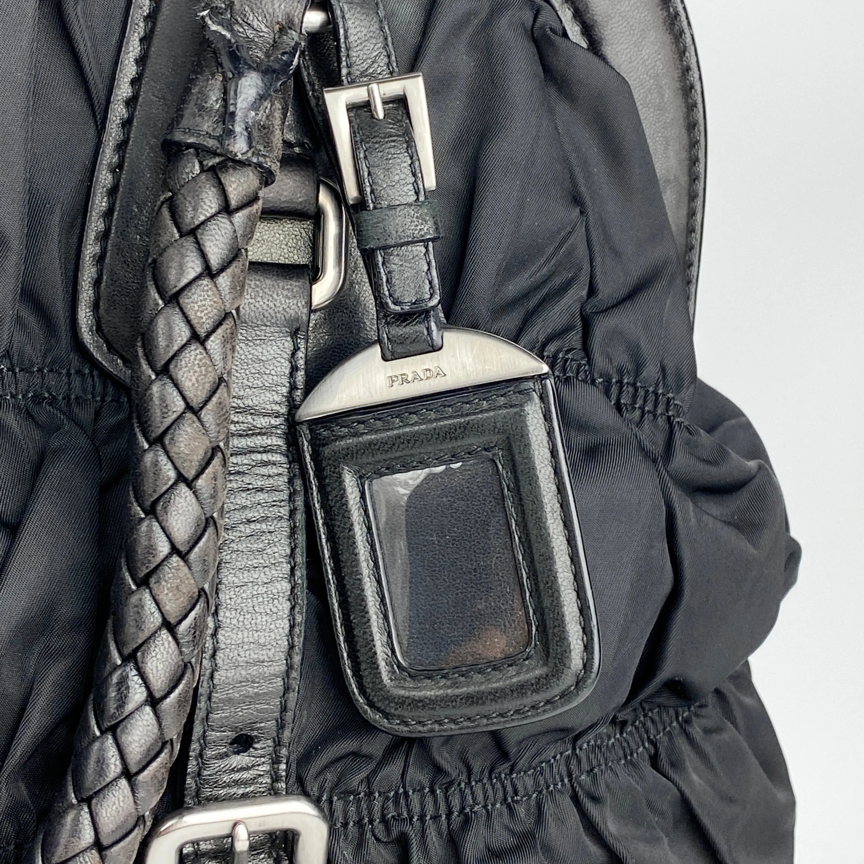 PRADA GAUFRE NYLON SHOULDER BAG