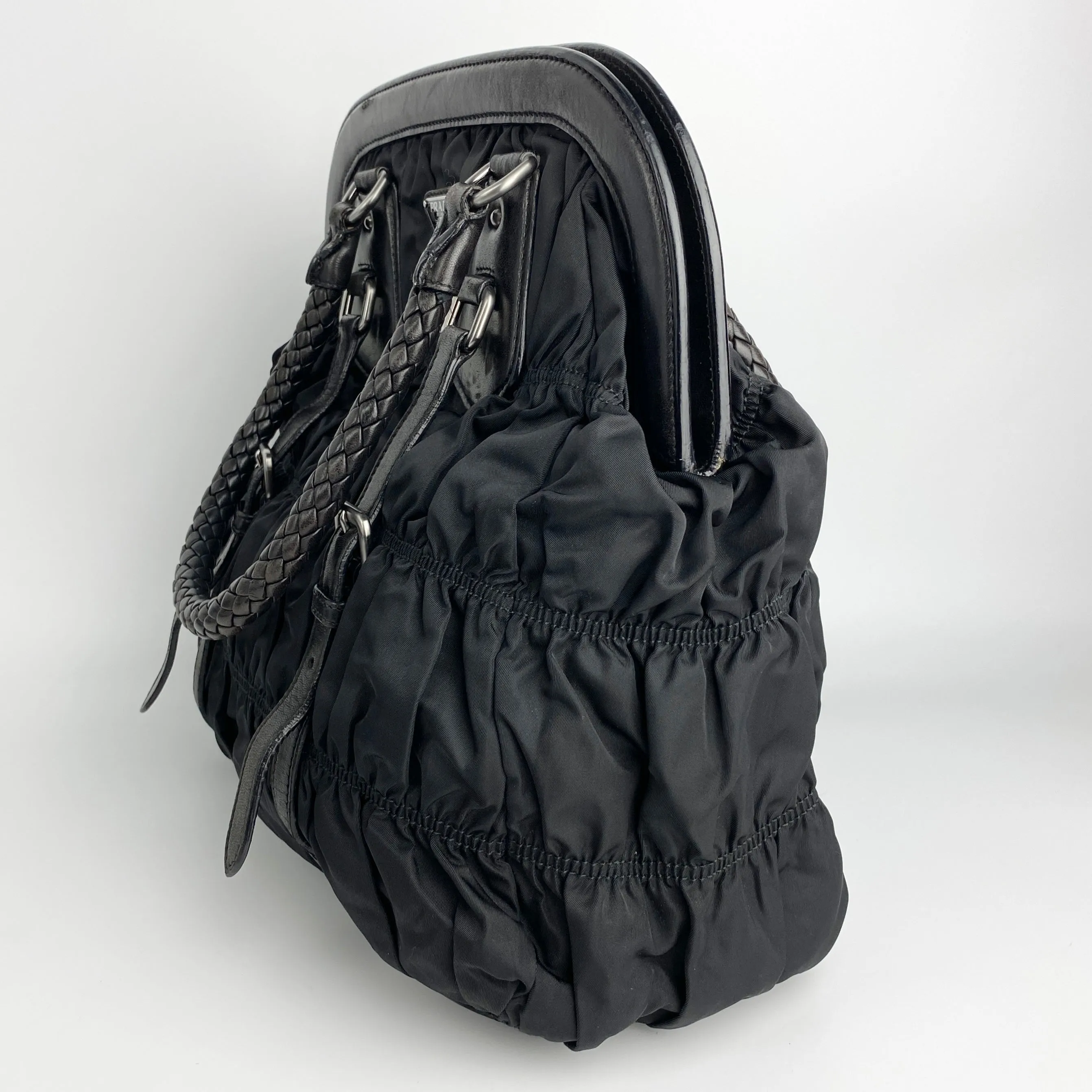 PRADA GAUFRE NYLON SHOULDER BAG