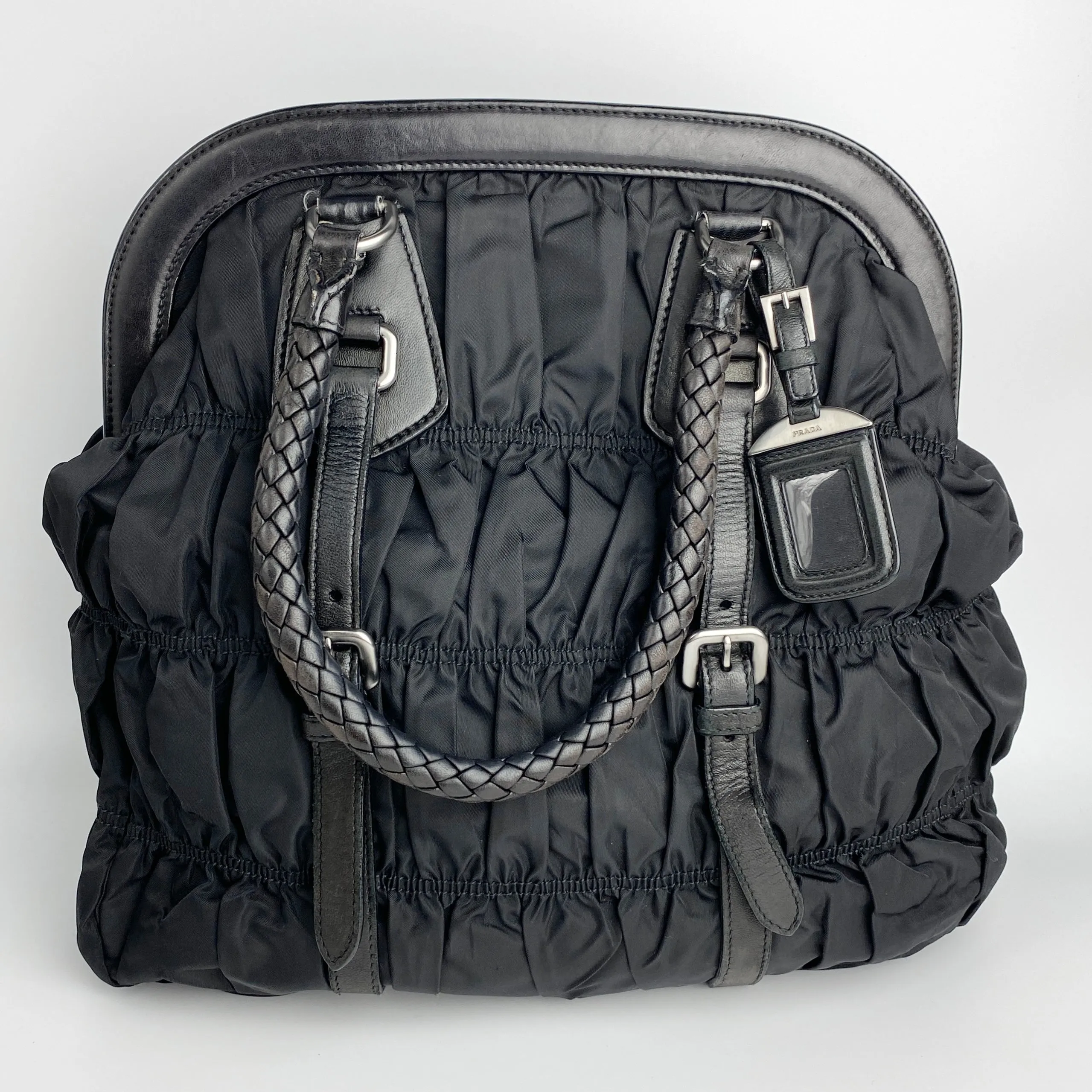 PRADA GAUFRE NYLON SHOULDER BAG