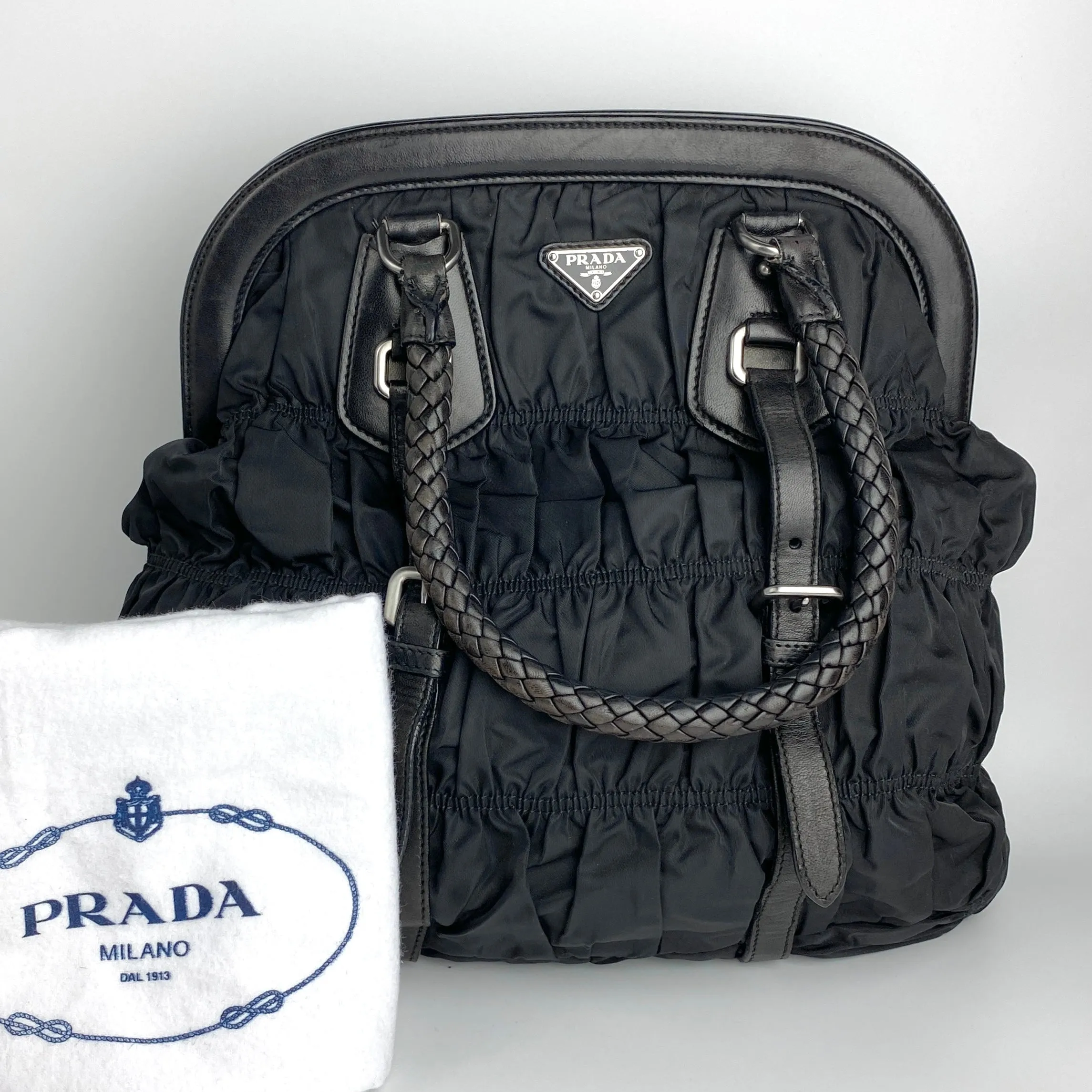 PRADA GAUFRE NYLON SHOULDER BAG