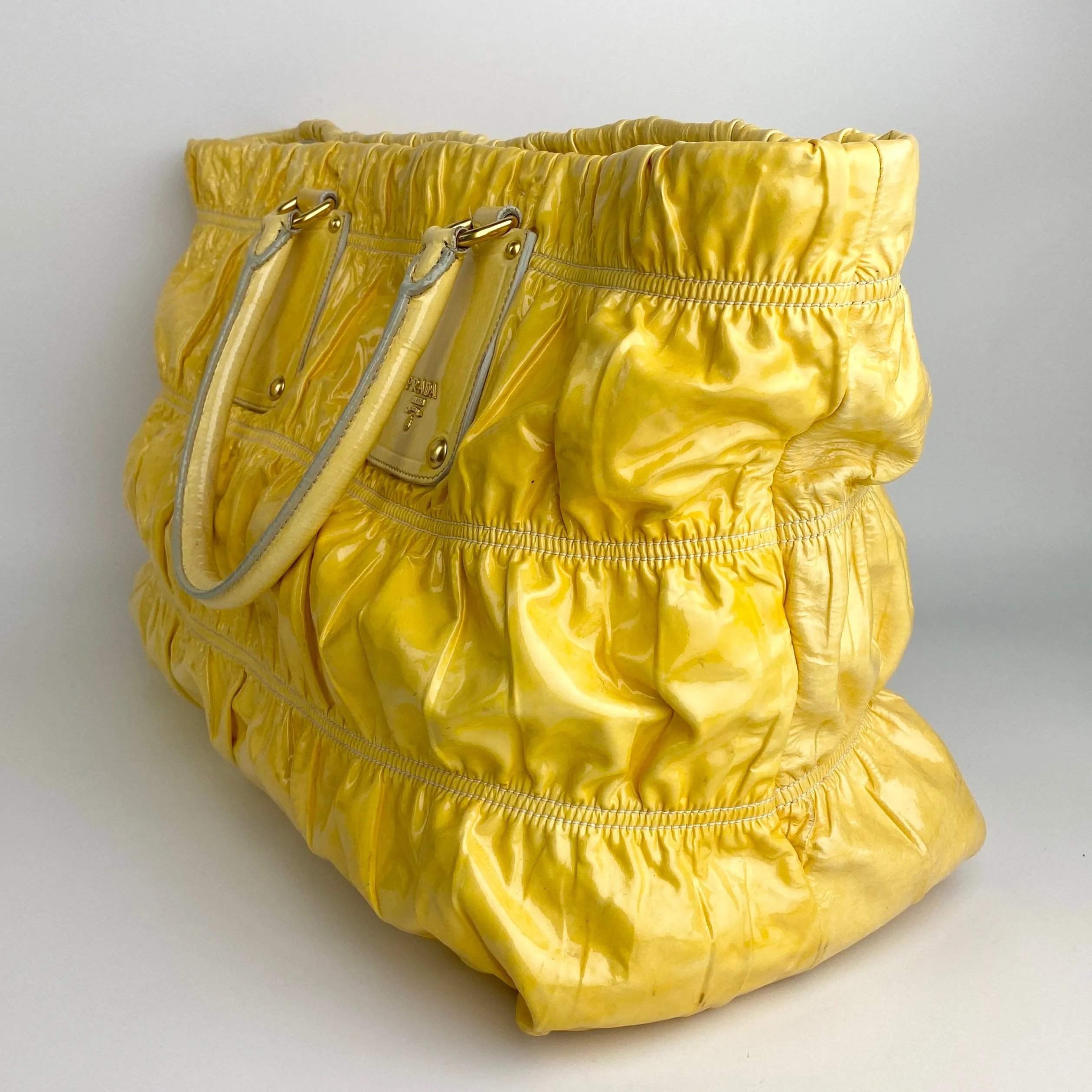 PRADA GLAC GAUFRE TOTE BAG