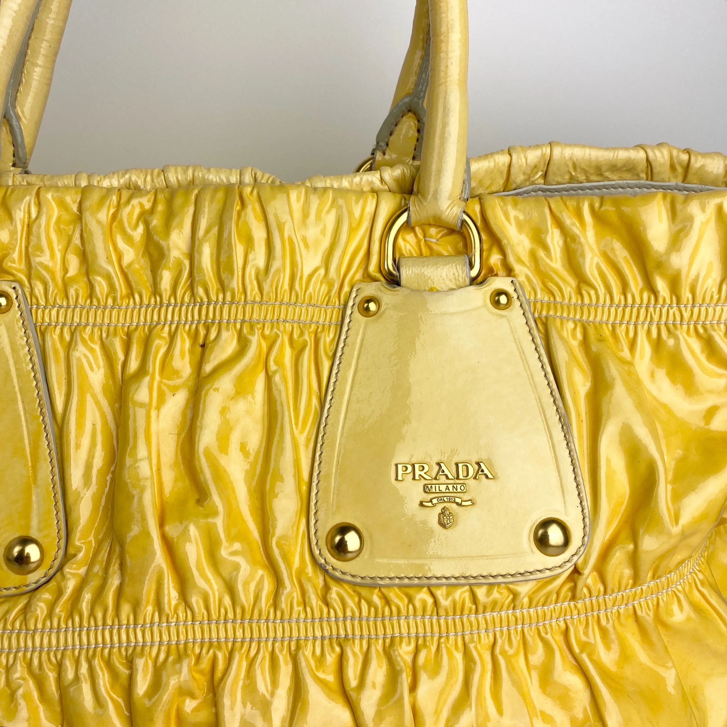 PRADA GLAC GAUFRE TOTE BAG