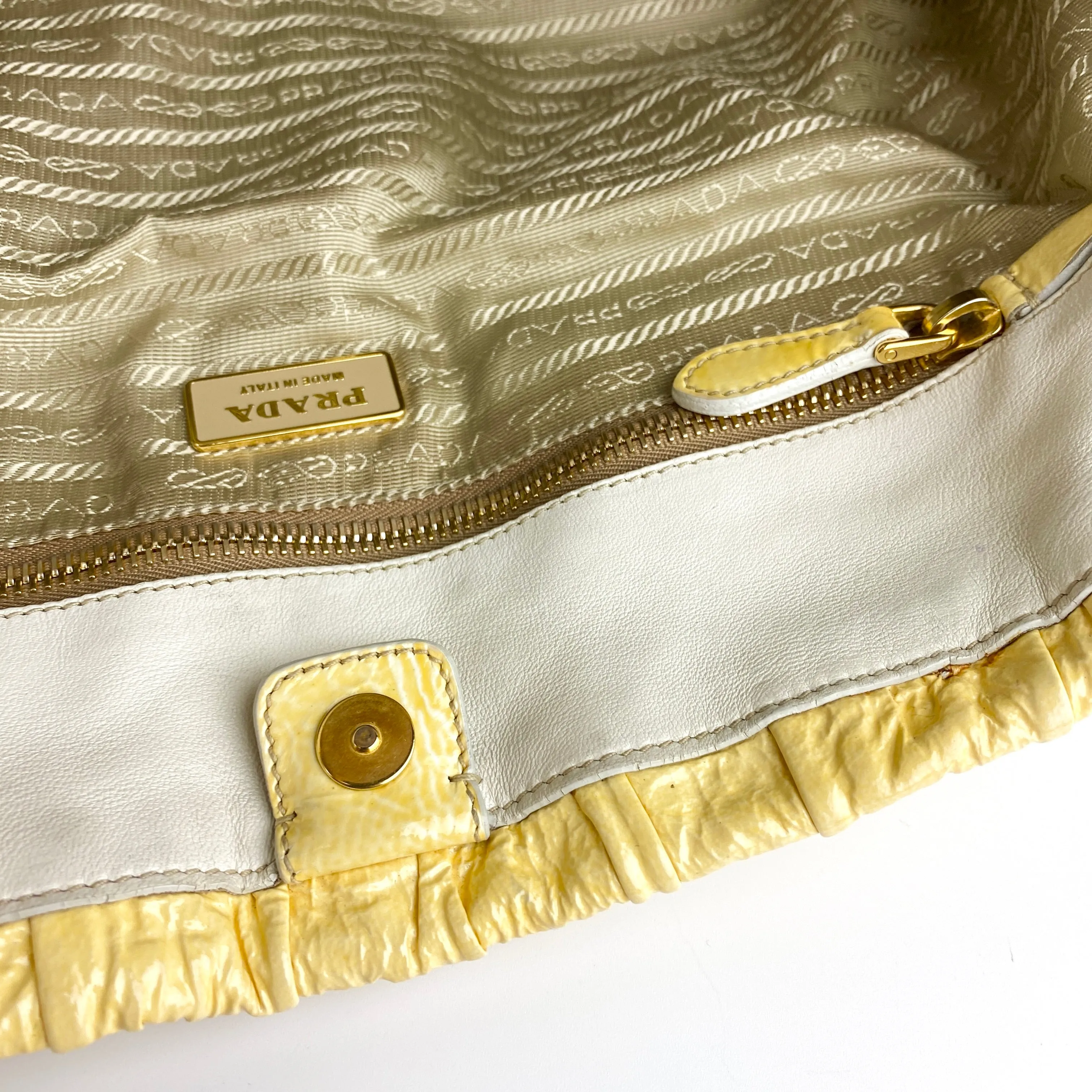 PRADA GLAC GAUFRE TOTE BAG